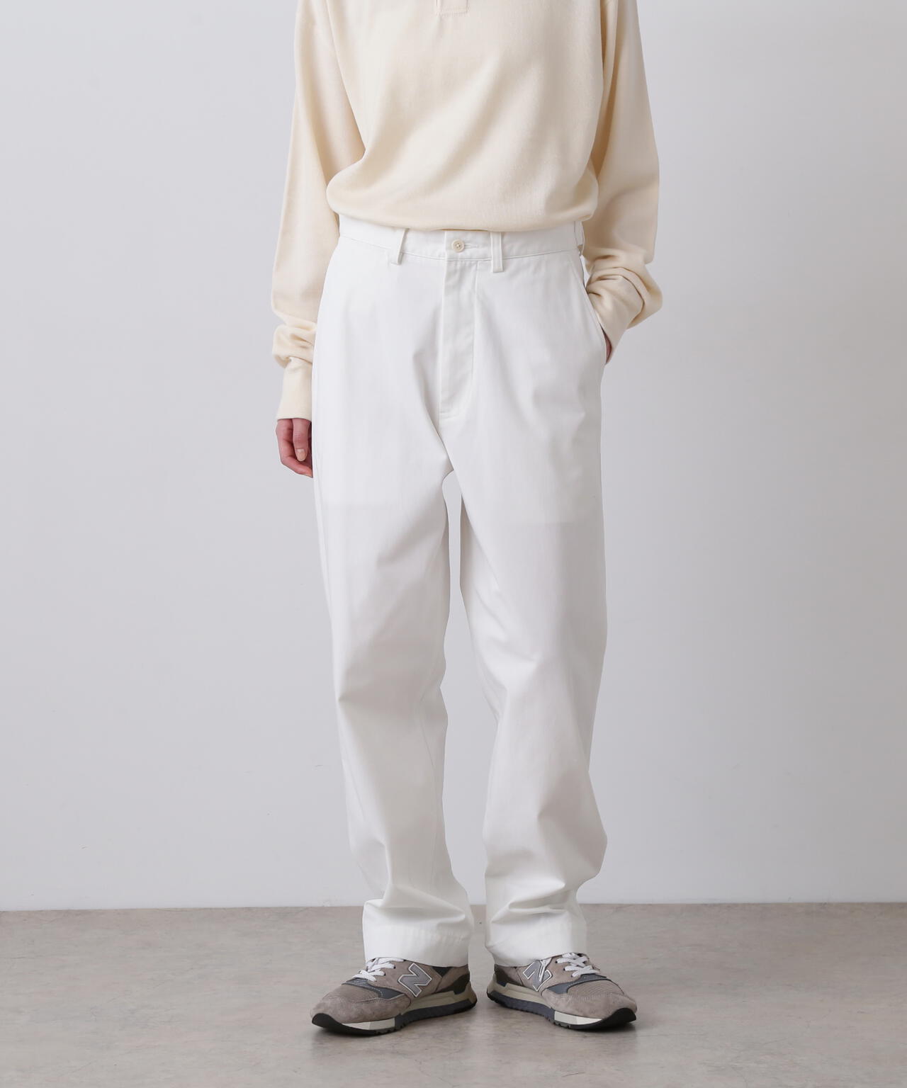 Y / ORGANIC COTTON / RECYCLE POLYESTER TWILL ADJUSTER TROUSERS