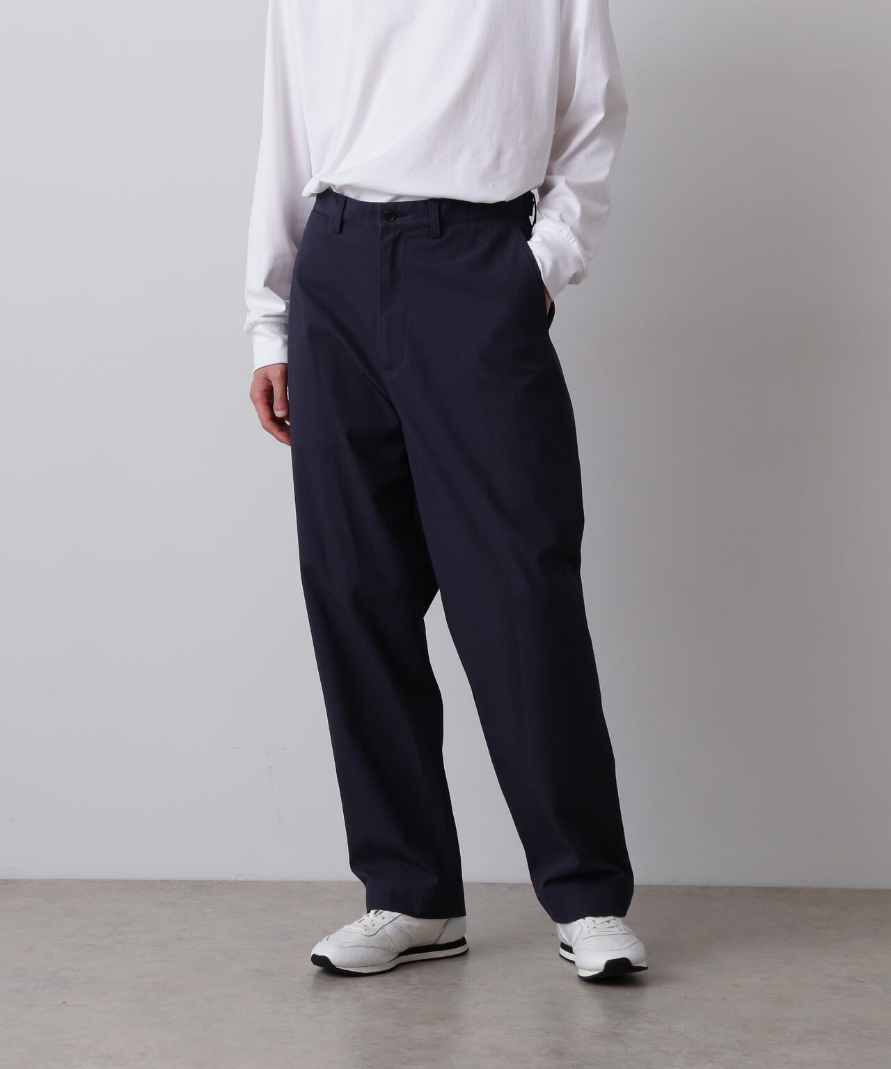 Y / ORGANIC COTTON / RECYCLE POLYESTER TWILL ADJUSTER TROUSERS