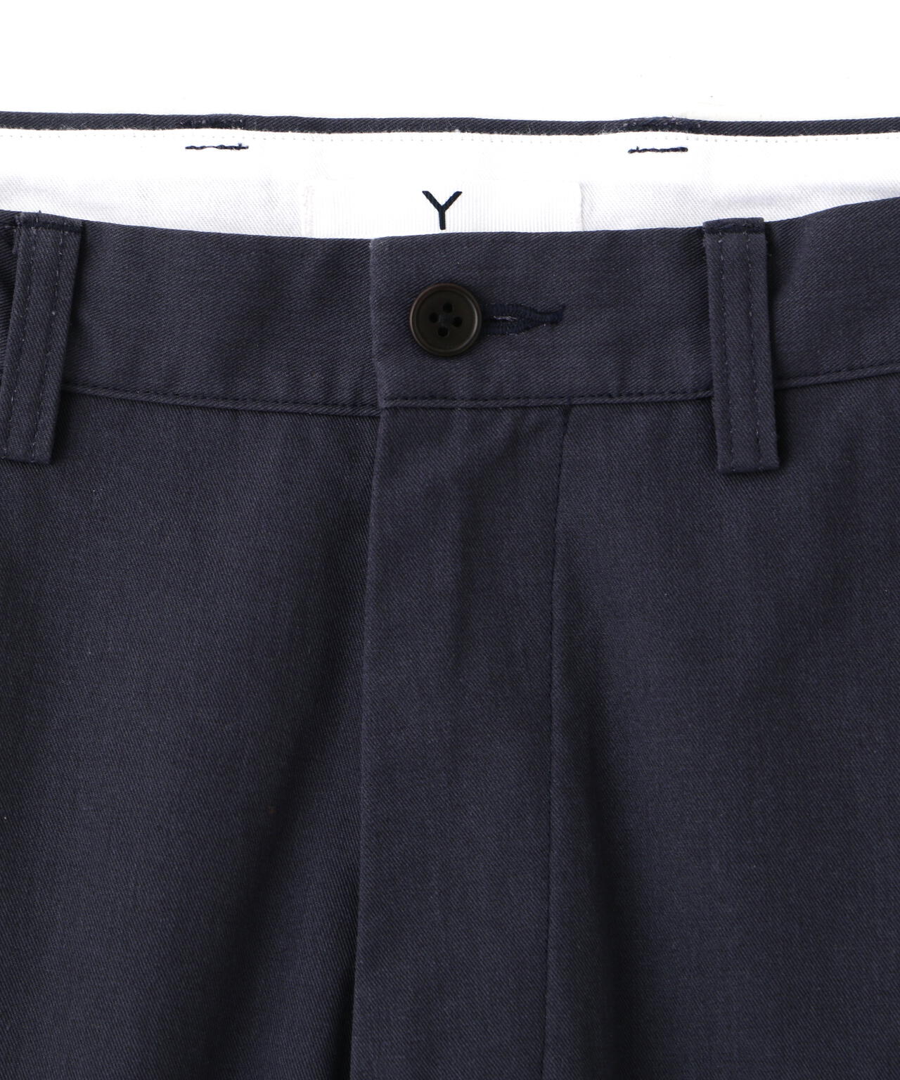 Y / ORGANIC COTTON / RECYCLE POLYESTER TWILL ADJUSTER TROUSERS