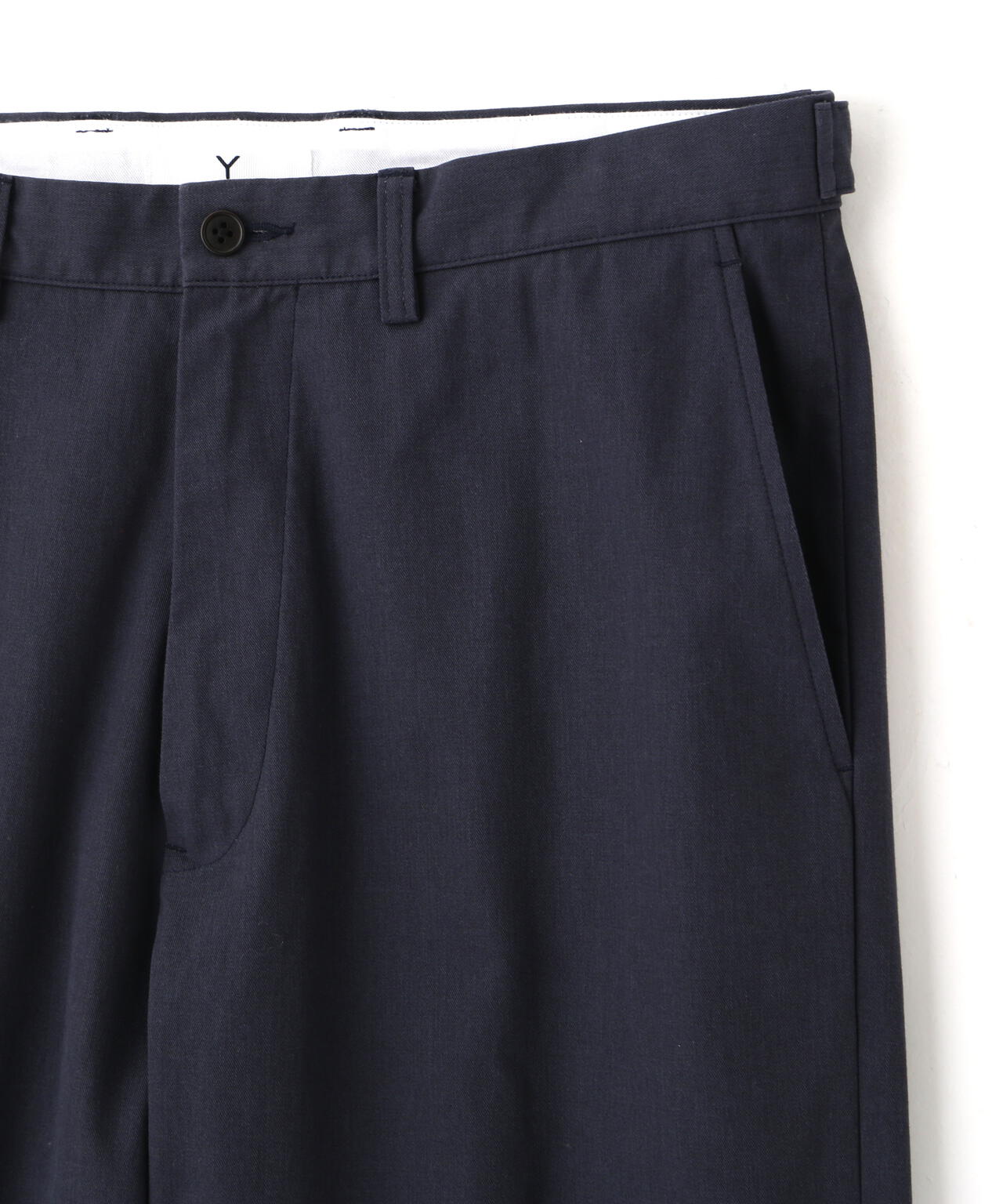 Y / ORGANIC COTTON / RECYCLE POLYESTER TWILL ADJUSTER TROUSERS