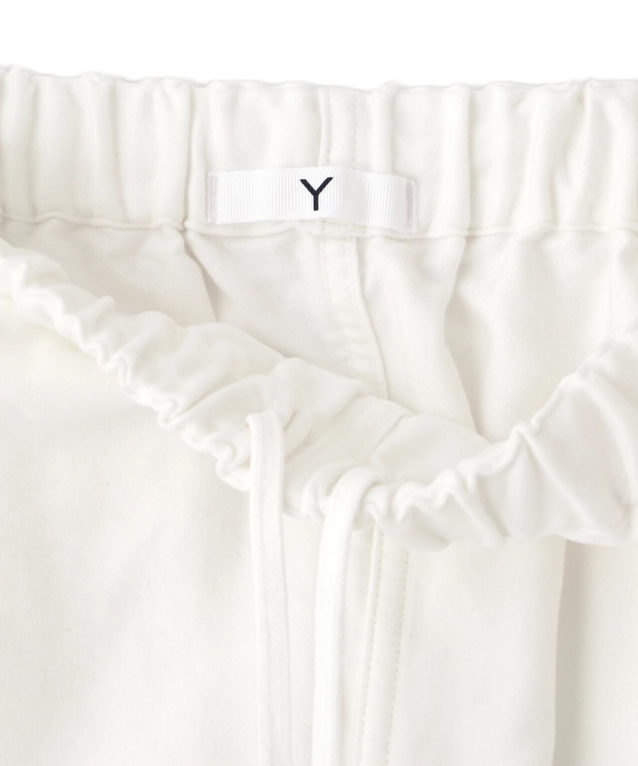 Y / ORGANIC COTTON SOFT MOLESKIN TAPERED EASY TROUSERS