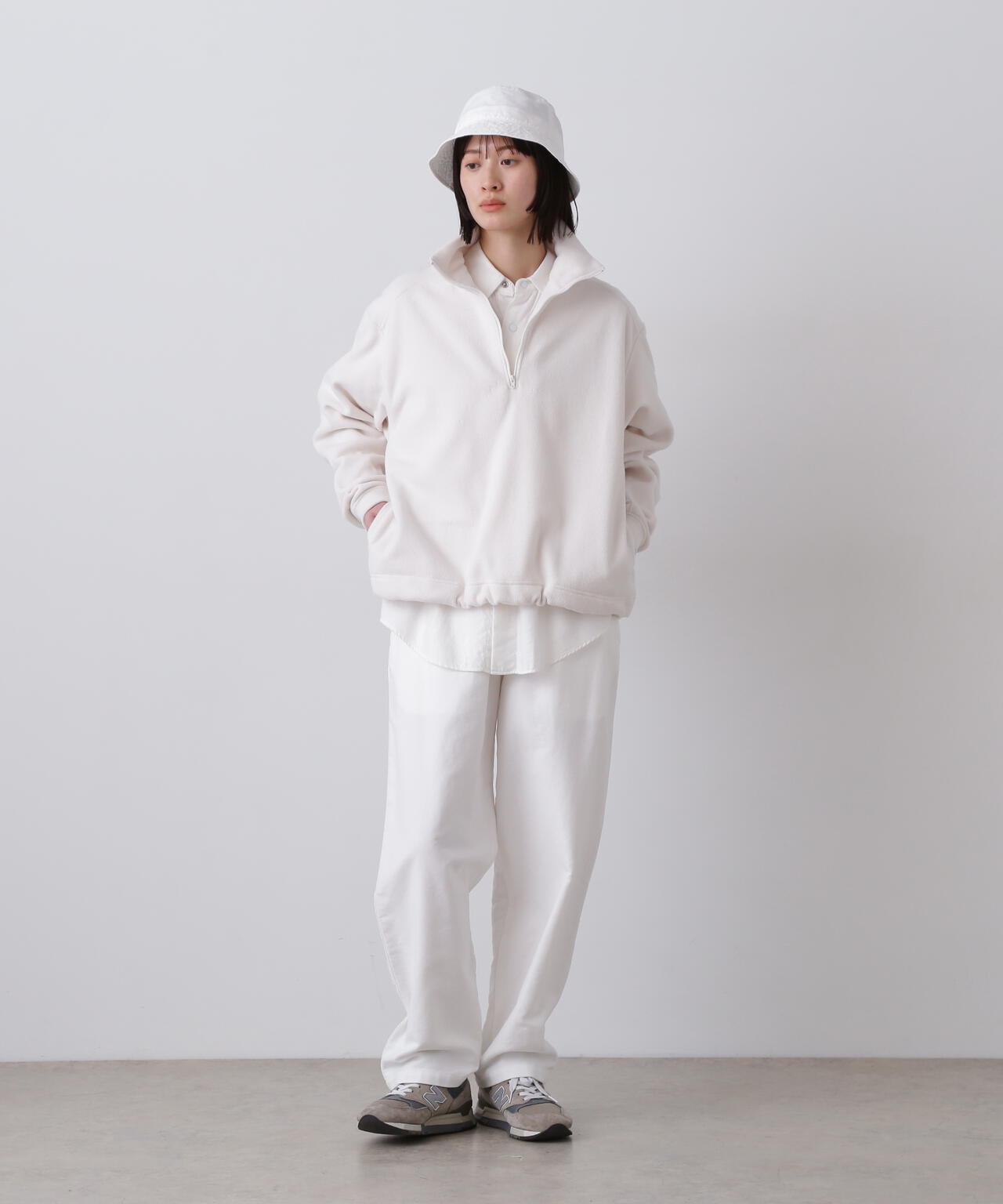 Y / ORGANIC COTTON SOFT MOLESKIN TAPERED EASY TROUSERS