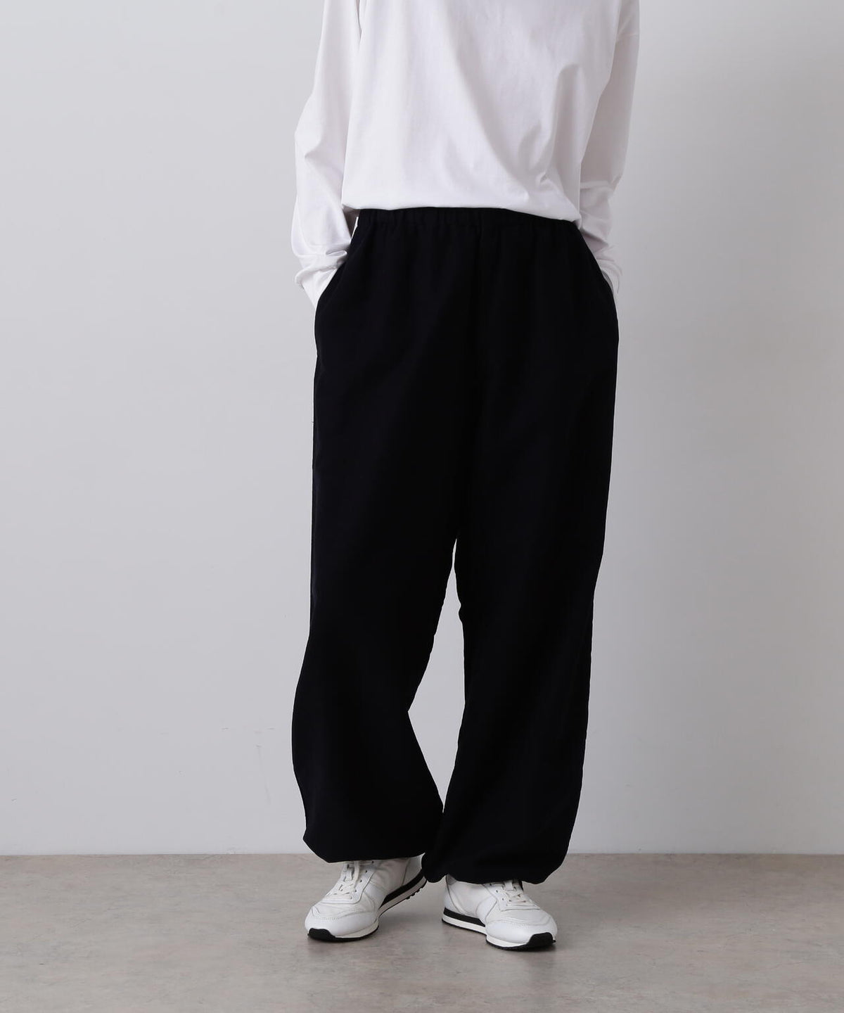 Y / ORGANIC COTTON SOFT MOLESKIN TAPERED EASY TROUSERS
