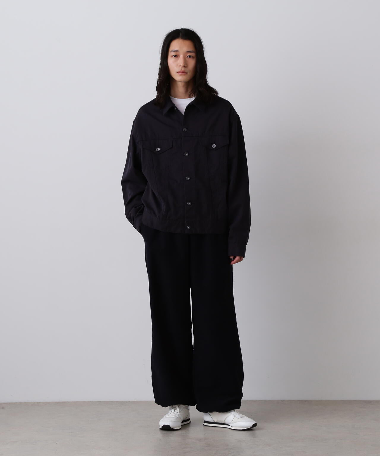 Y / ORGANIC COTTON SOFT MOLESKIN TAPERED EASY TROUSERS
