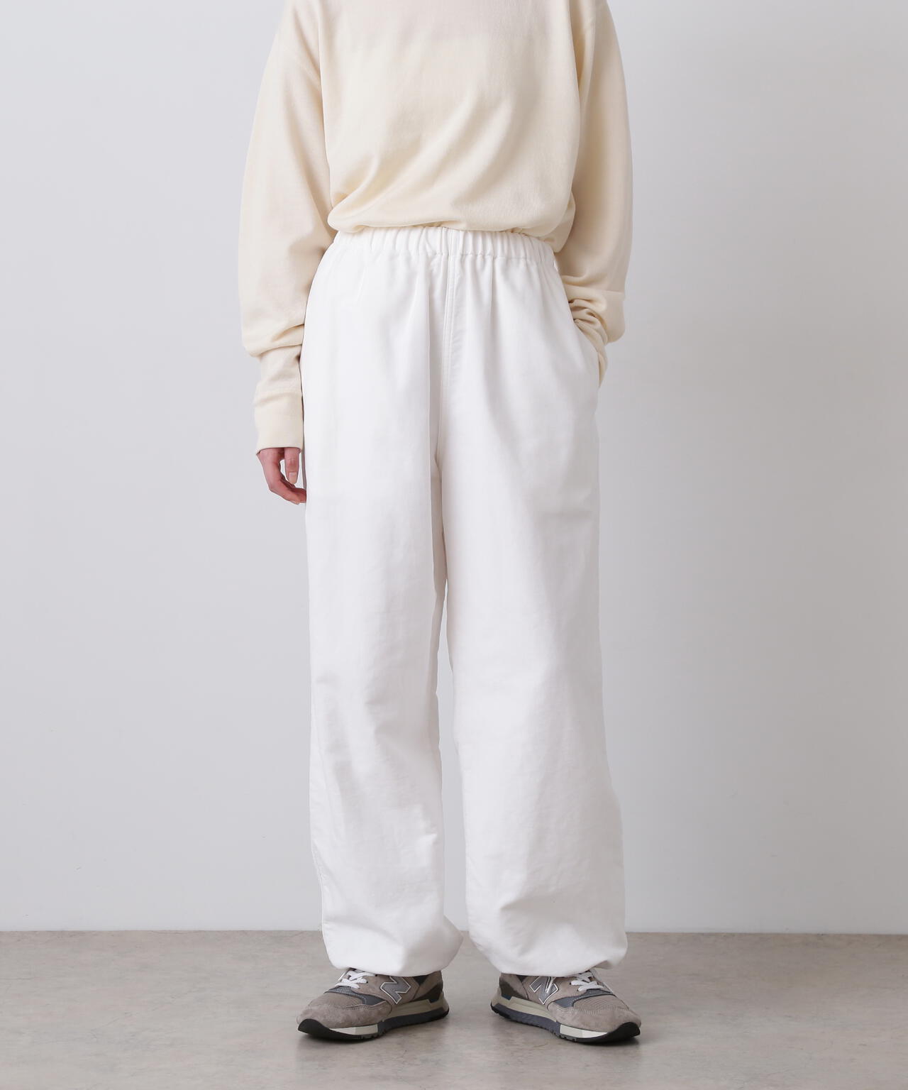 Y / ORGANIC COTTON SOFT MOLESKIN EASY TROUSERS