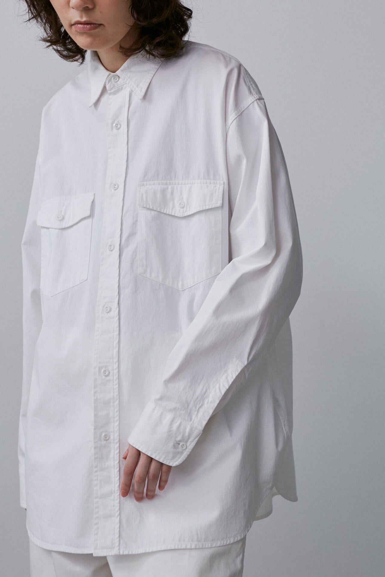 Y / ORGANIC COTTON HIGH DENSITY SATIN SHIRT