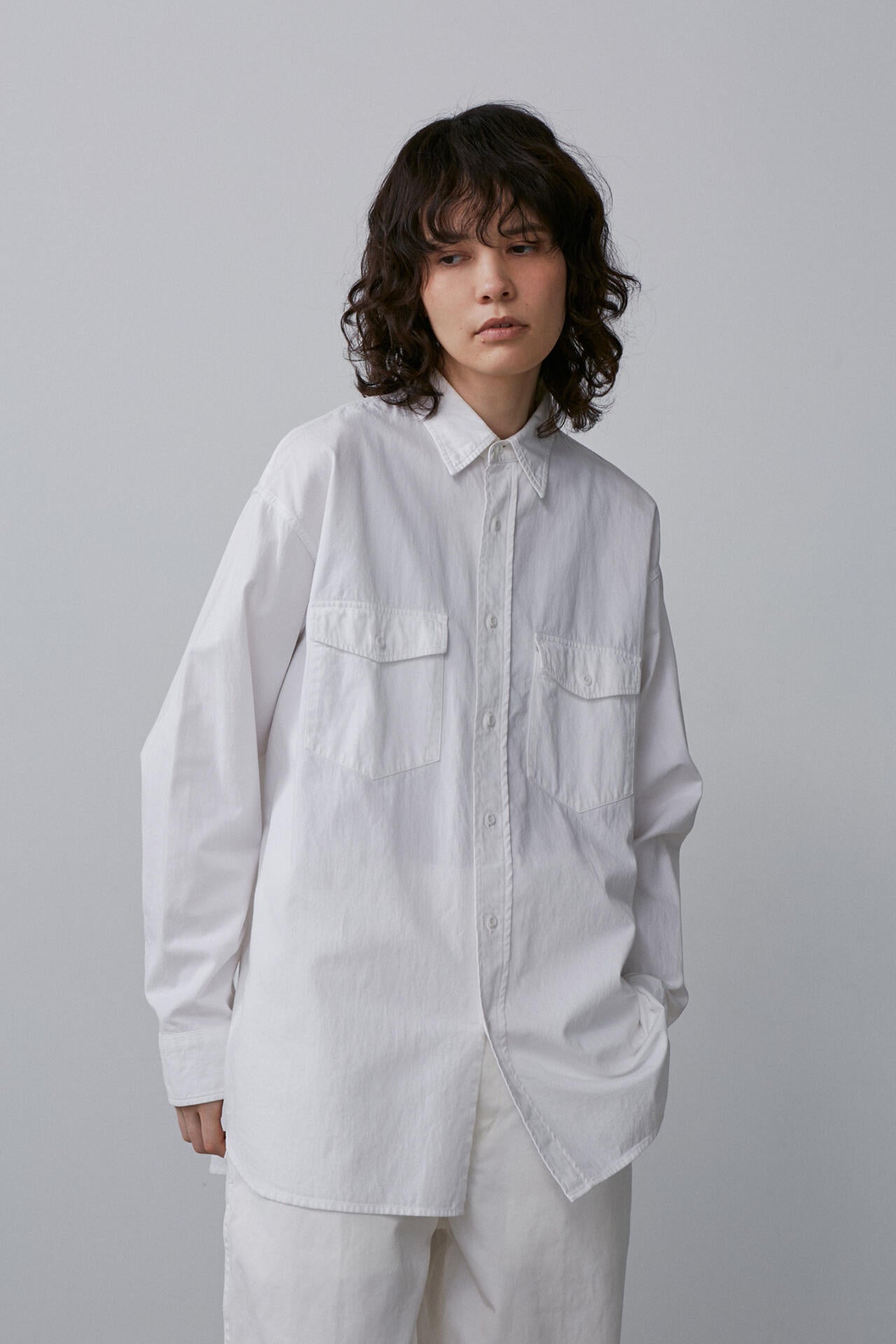Y / ORGANIC COTTON HIGH DENSITY SATIN SHIRT