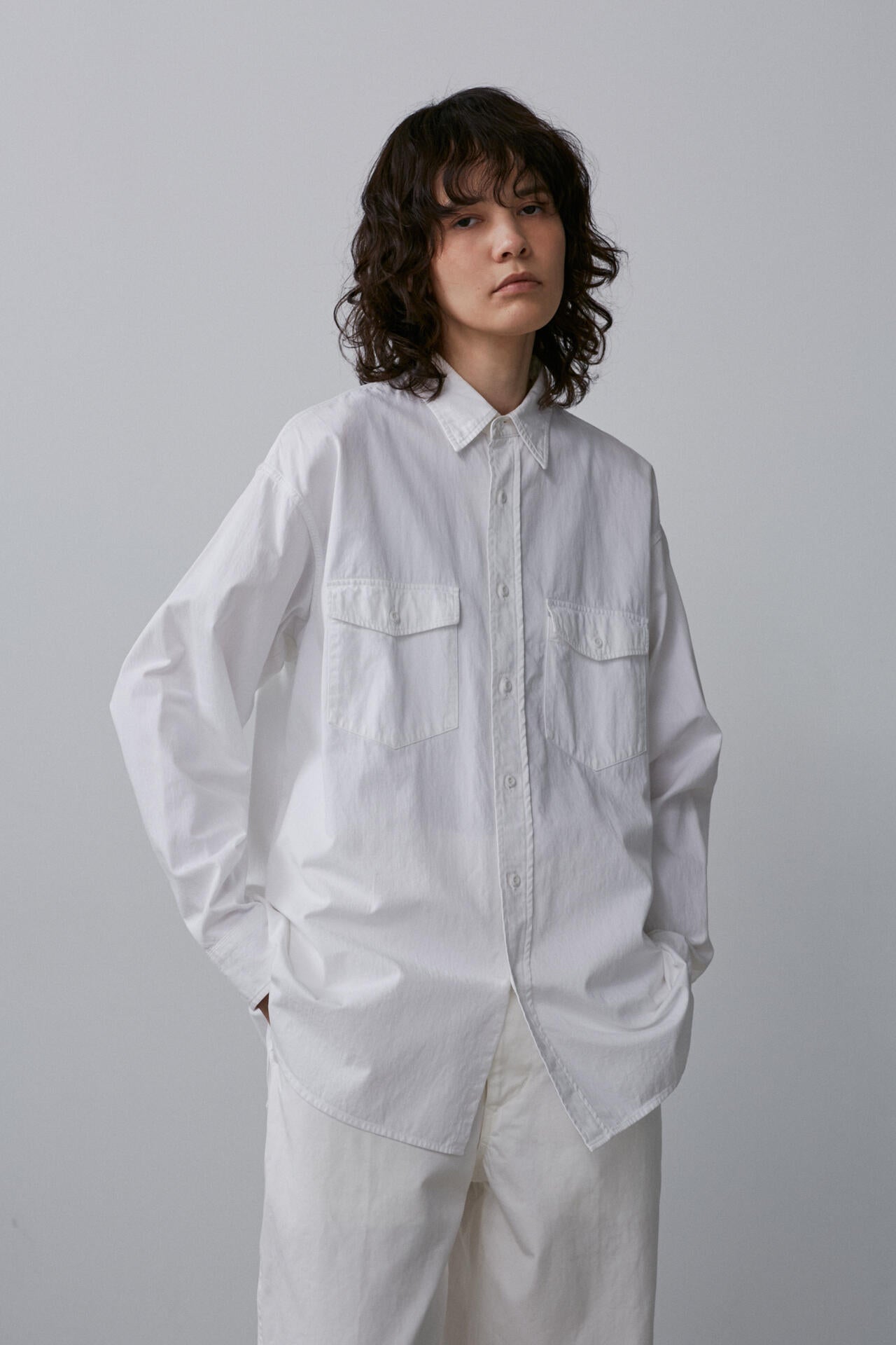 Y / ORGANIC COTTON HIGH DENSITY SATIN SHIRT