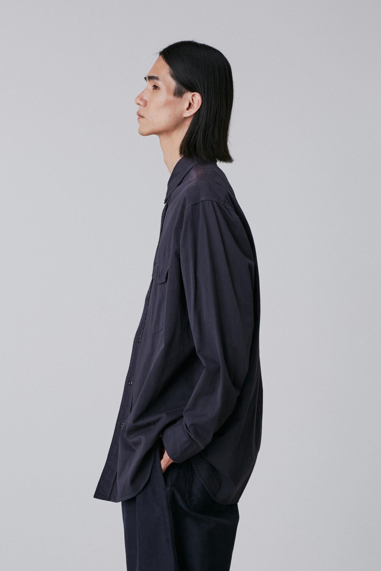 Y / ORGANIC COTTON HIGH DENSITY SATIN SHIRT