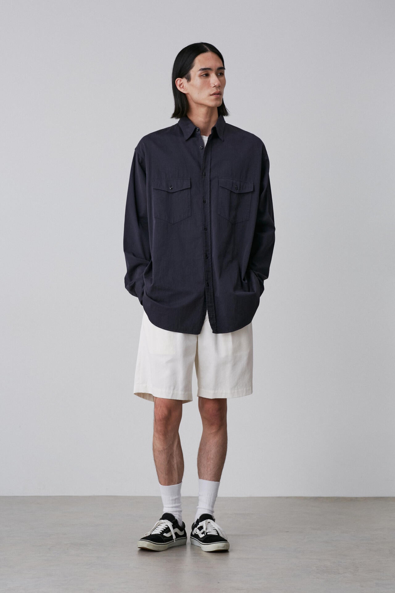 Y / ORGANIC COTTON HIGH DENSITY SATIN SHIRT