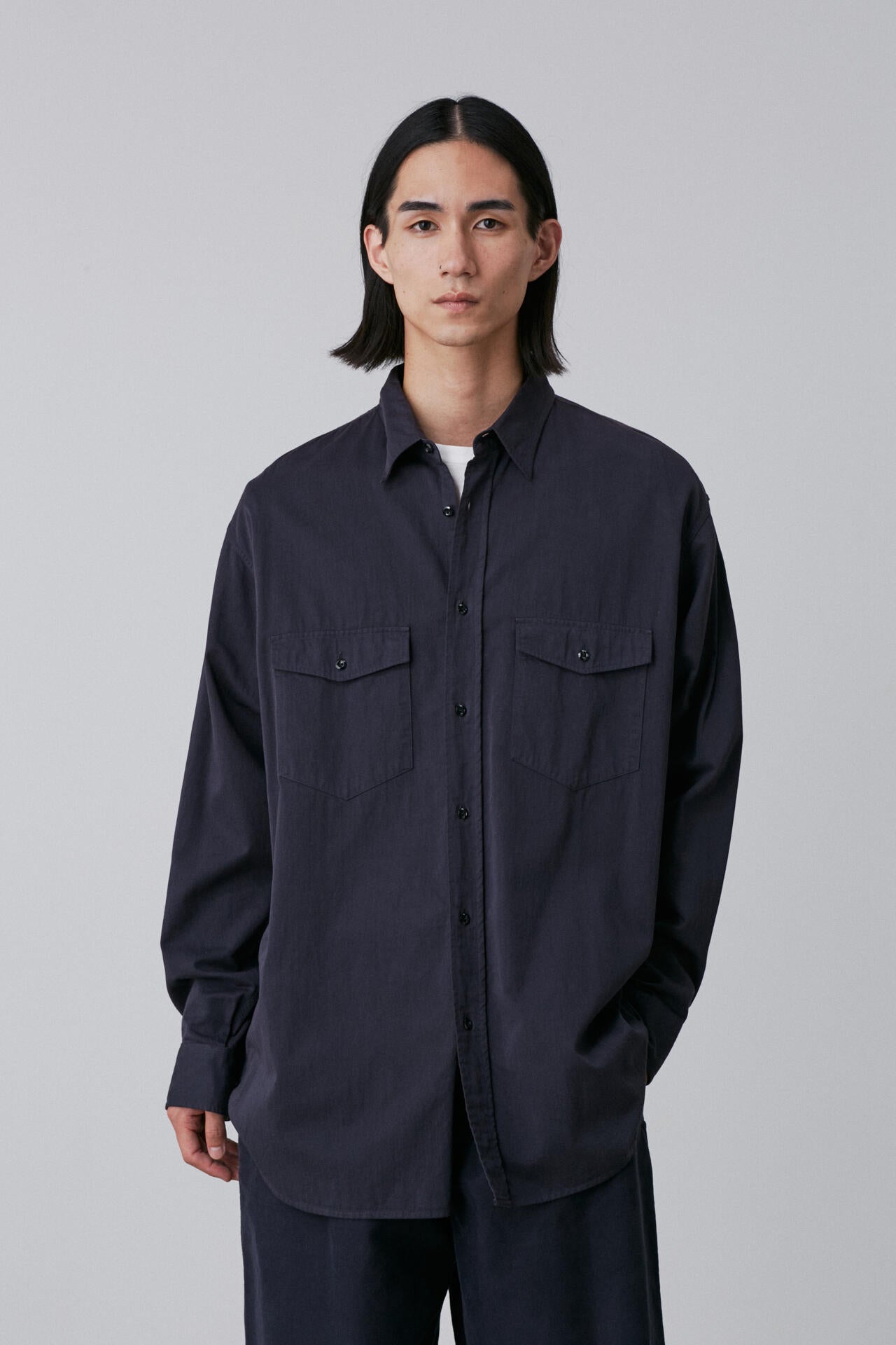 Y / ORGANIC COTTON HIGH DENSITY SATIN SHIRT