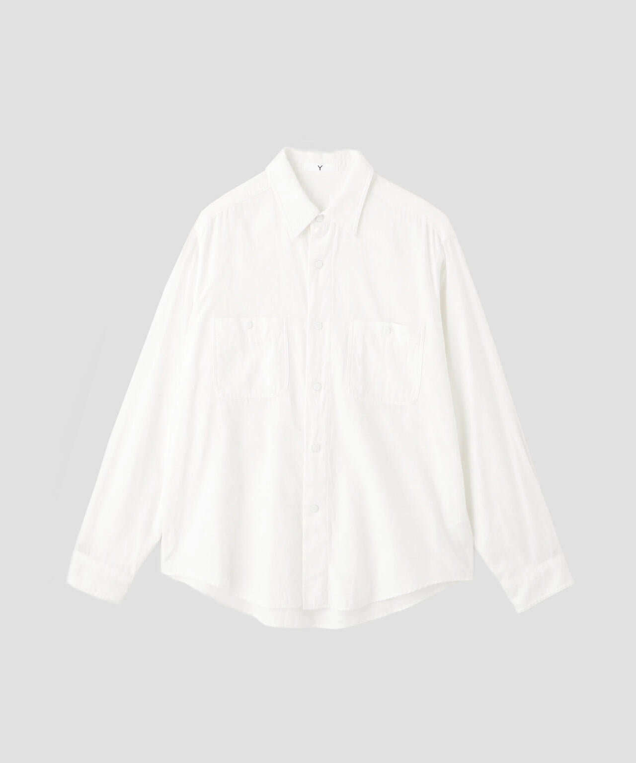 Y / BRUSHED ORGANIC COTTON TENCEL SNAP SHIRT