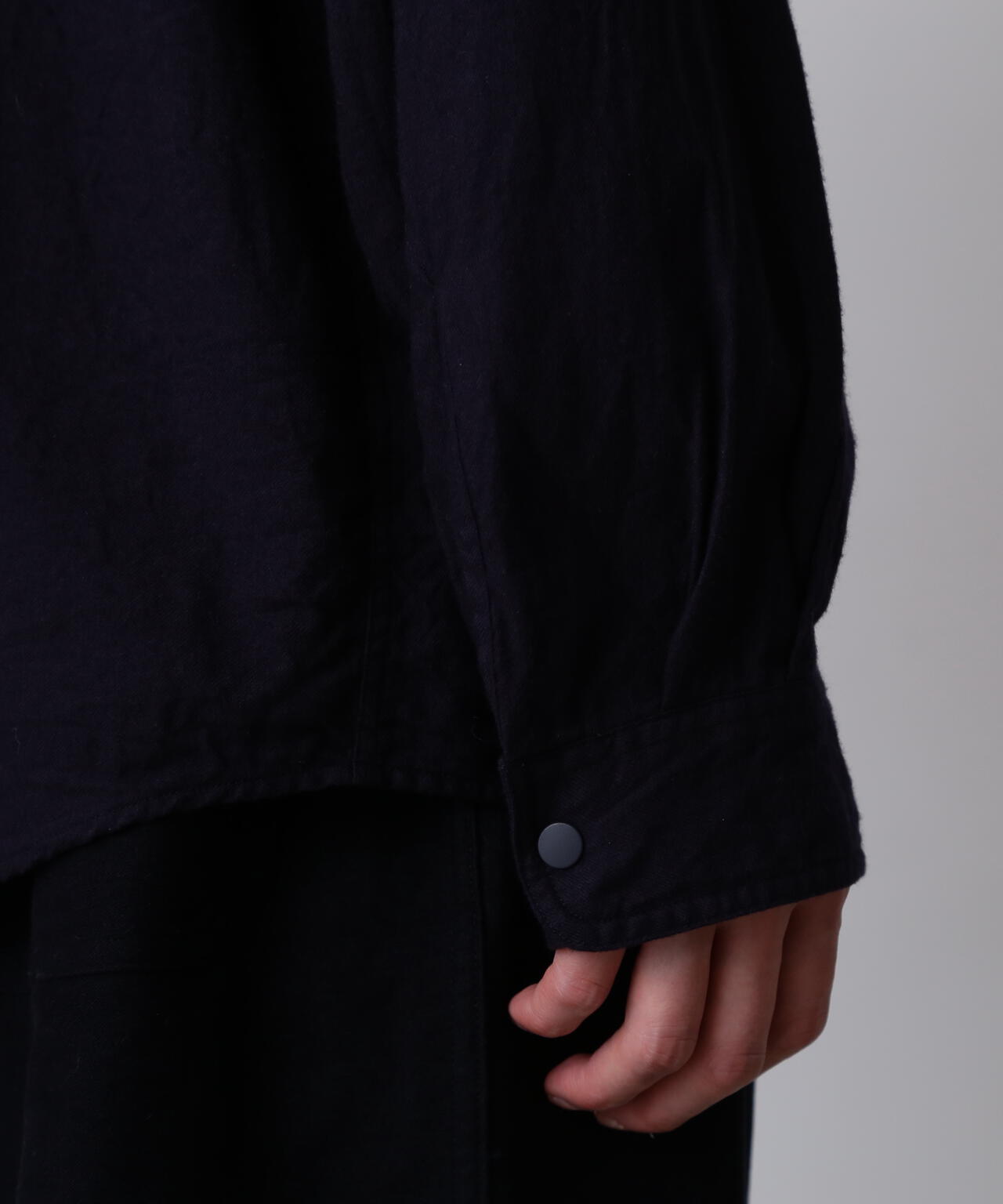 Y / BRUSHED ORGANIC COTTON TENCEL SNAP SHIRT