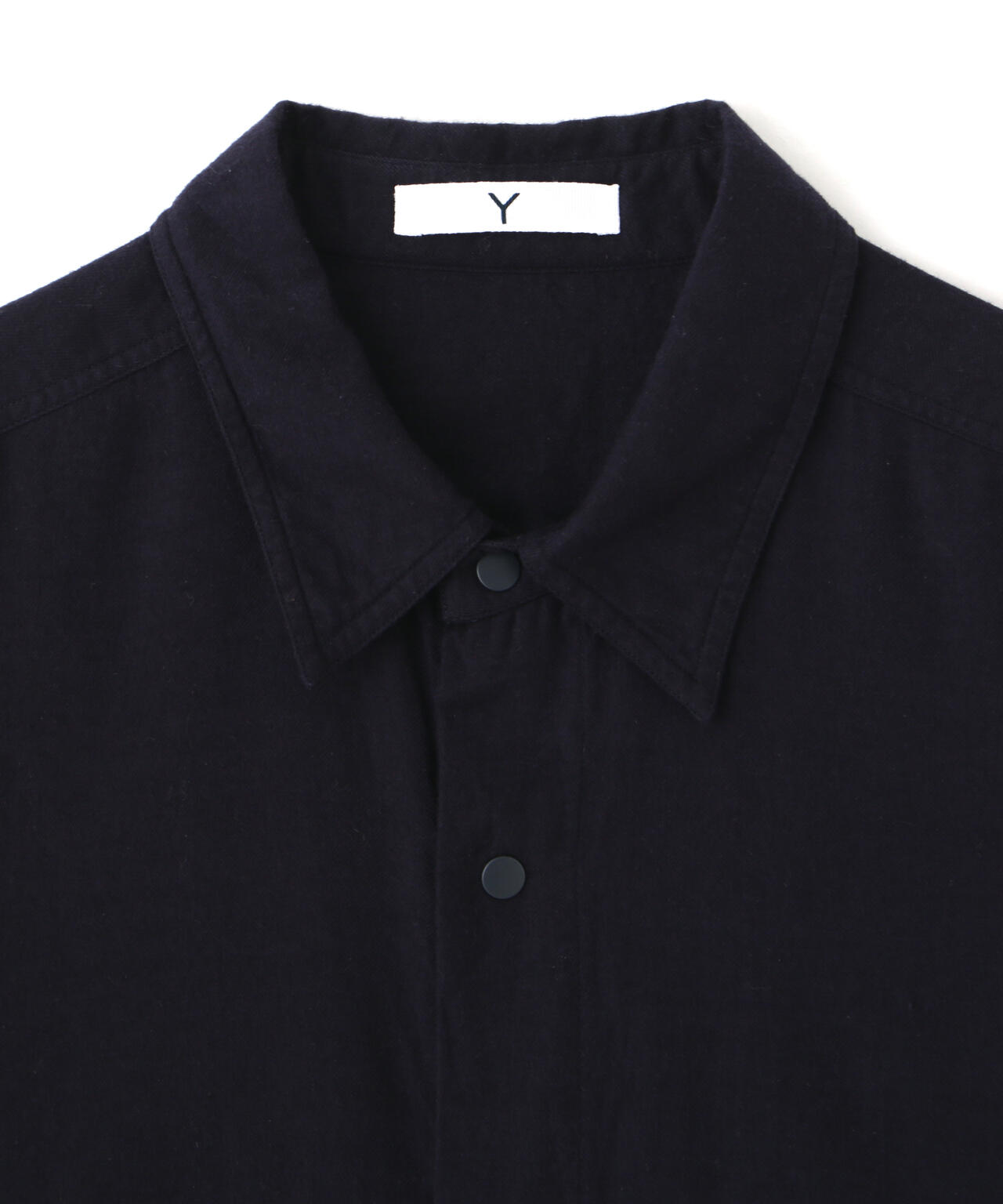 Y / BRUSHED ORGANIC COTTON TENCEL SNAP SHIRT