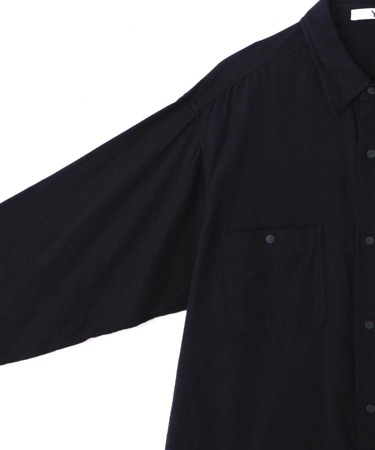 Y / BRUSHED ORGANIC COTTON TENCEL SNAP SHIRT