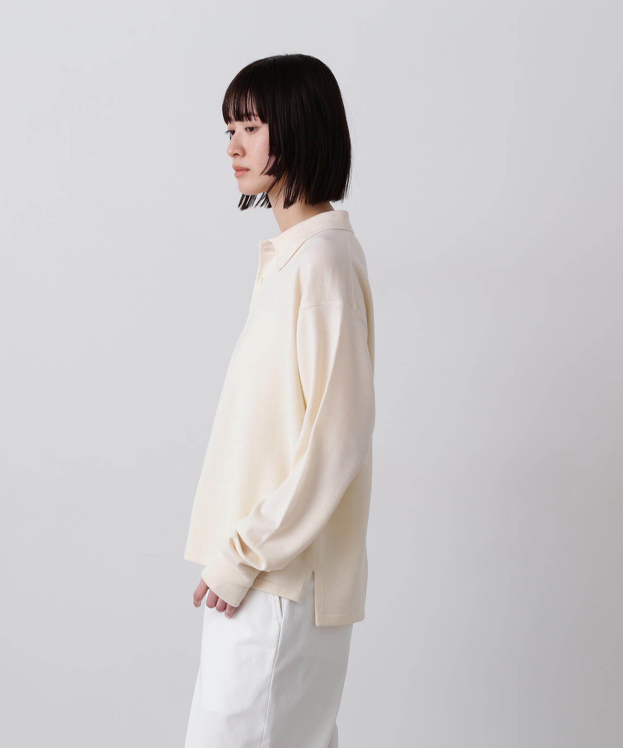 Y / NONMULESING WOOL KN POLO