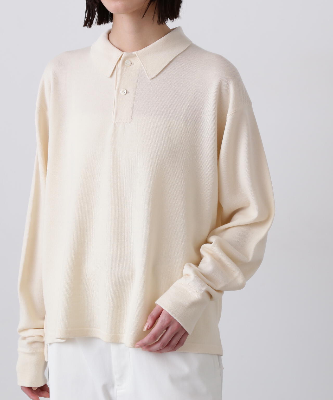 Y / NONMULESING WOOL KN POLO