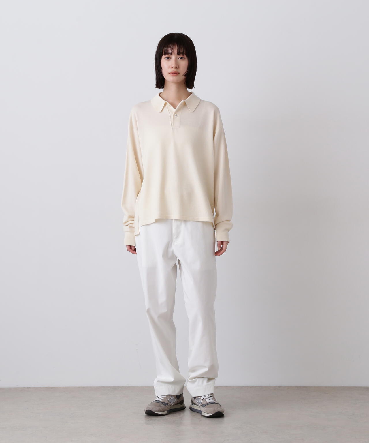 Y / NONMULESING WOOL KN POLO