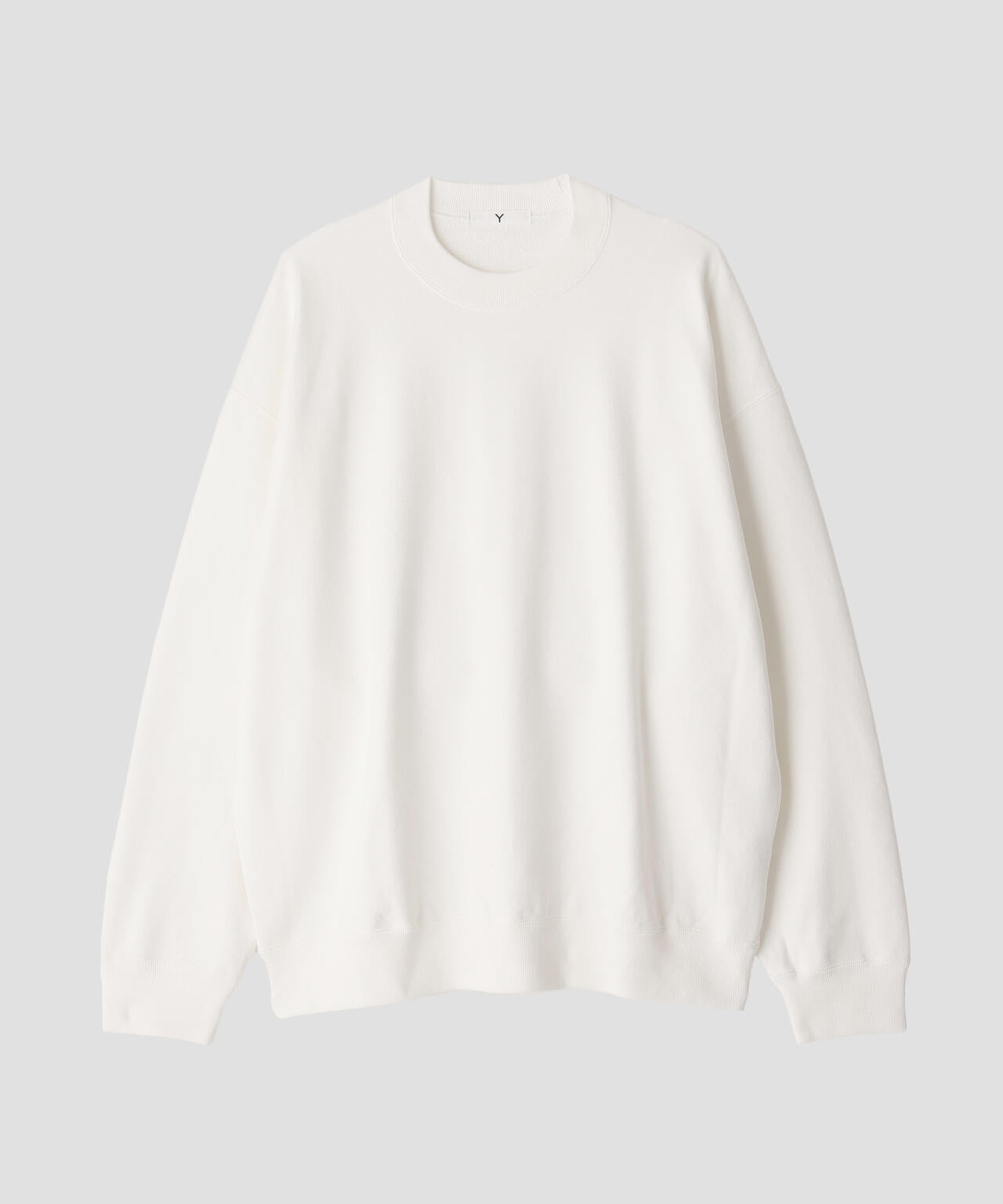 Y / ORGANIC COTTON BLEND HEAVY WEIGHT FLEECE CREW NECK