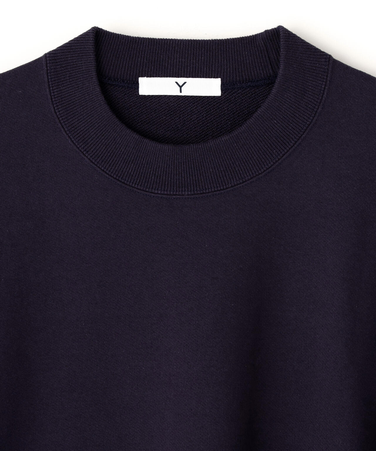 Y / ORGANIC COTTON BLEND HEAVY WEIGHT FLEECE CREW NECK