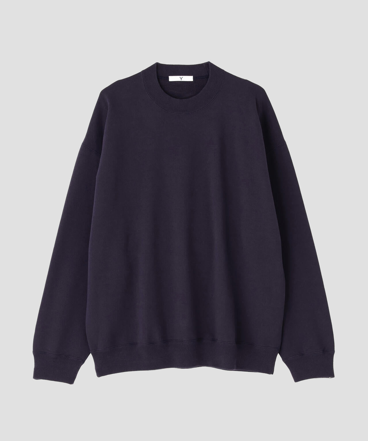 Y / ORGANIC COTTON BLEND HEAVY WEIGHT FLEECE CREW NECK