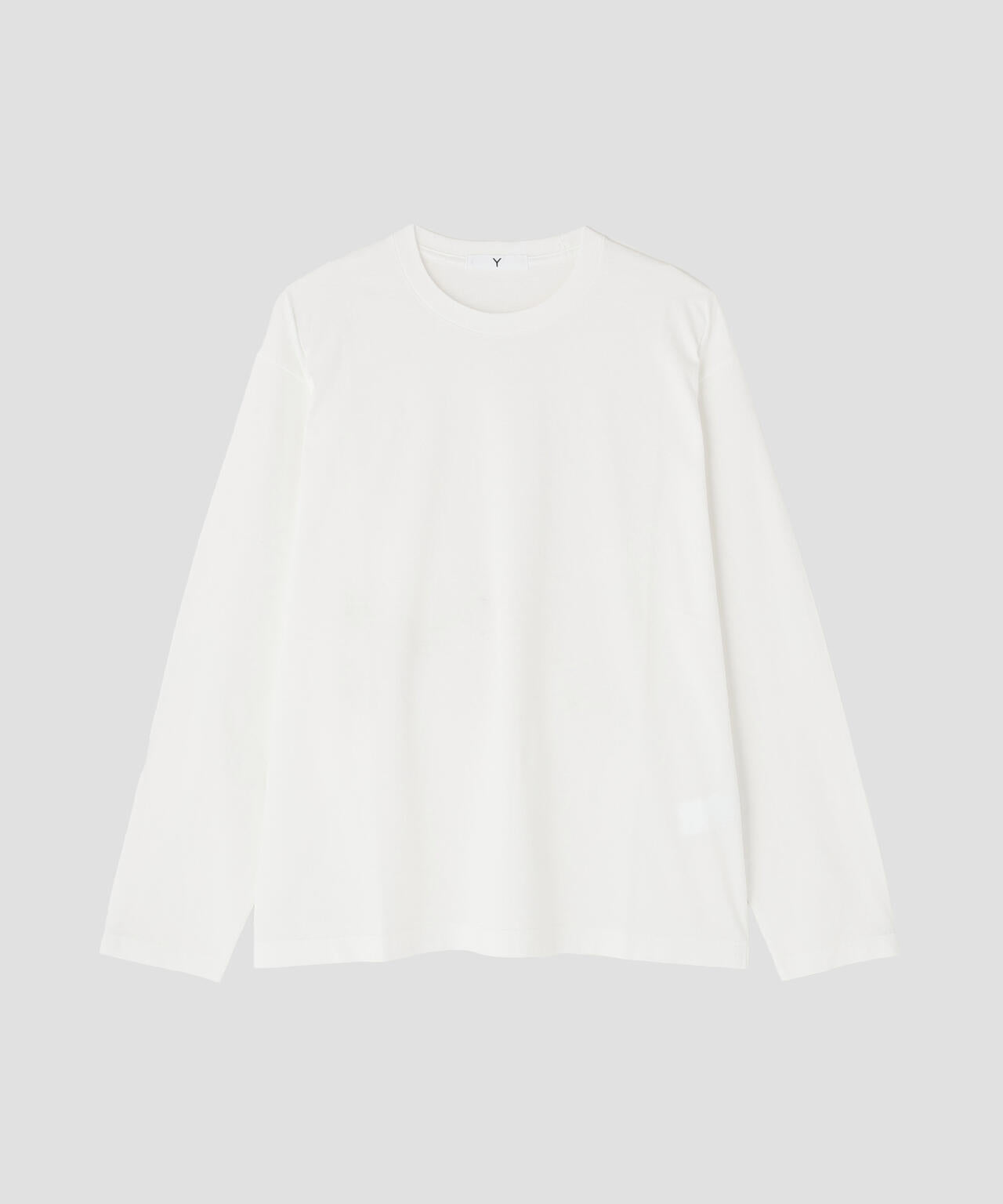 Y / ORGANIC COTTON JERSEY LONG SLEEVE T‐SHIRT