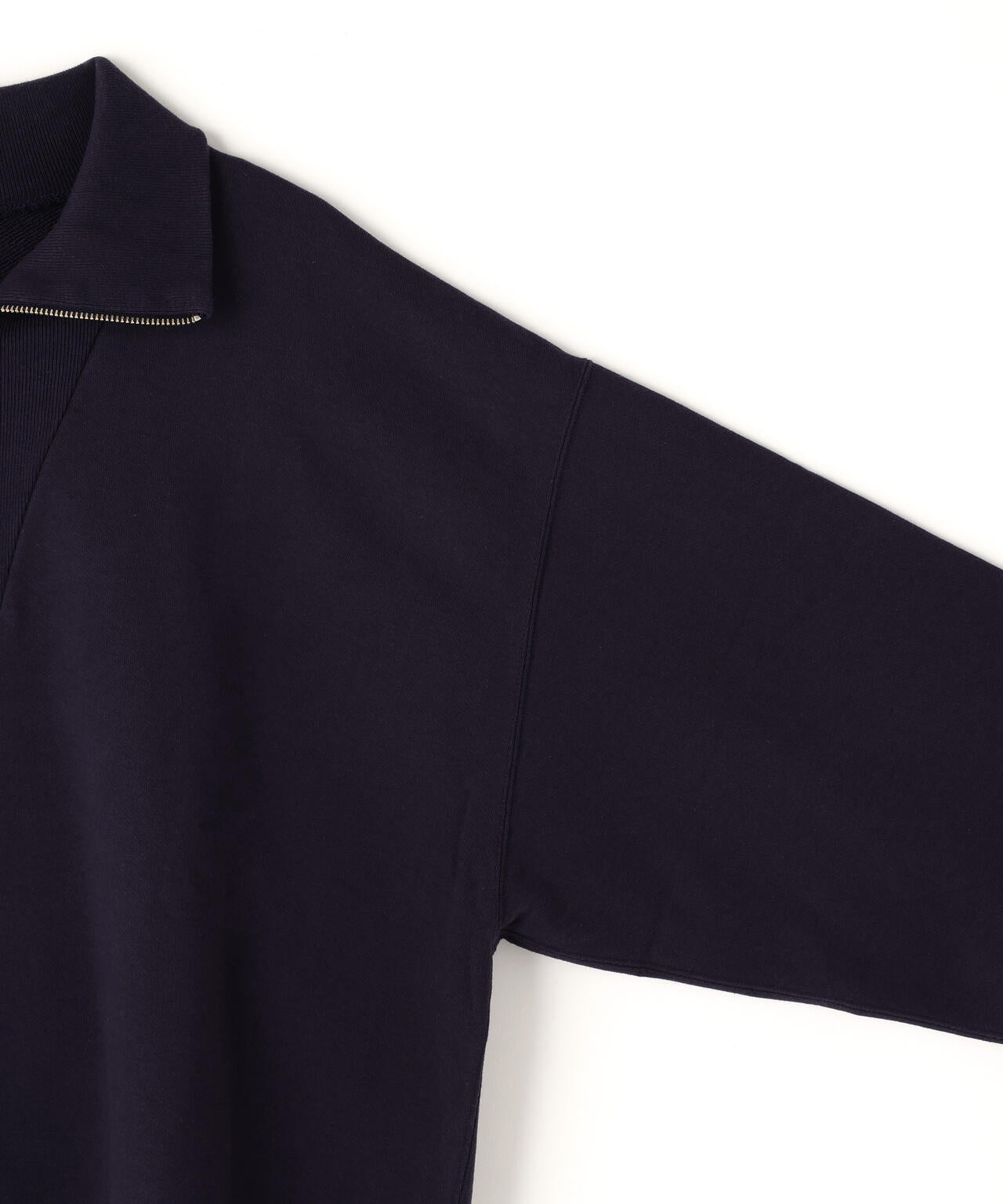 Y / ORGANIC COTTON BLEND HEAVY WEIGHT FLEECE HALF ZIP