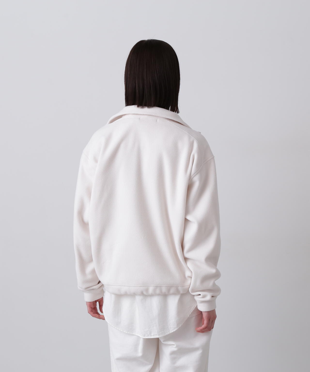 Y / RECYCLE POLYESTER FLEECE HALF ZIP PULL OVER