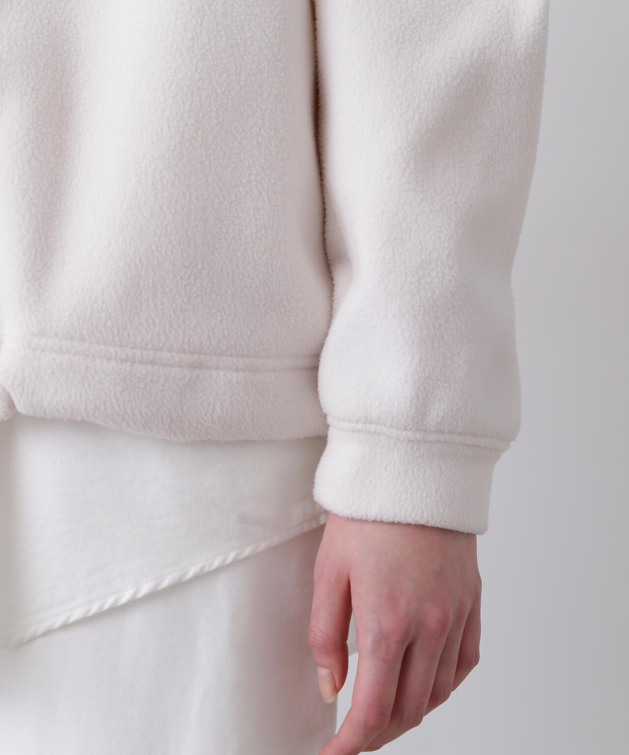 Y / RECYCLE POLYESTER FLEECE HALF ZIP PULL OVER