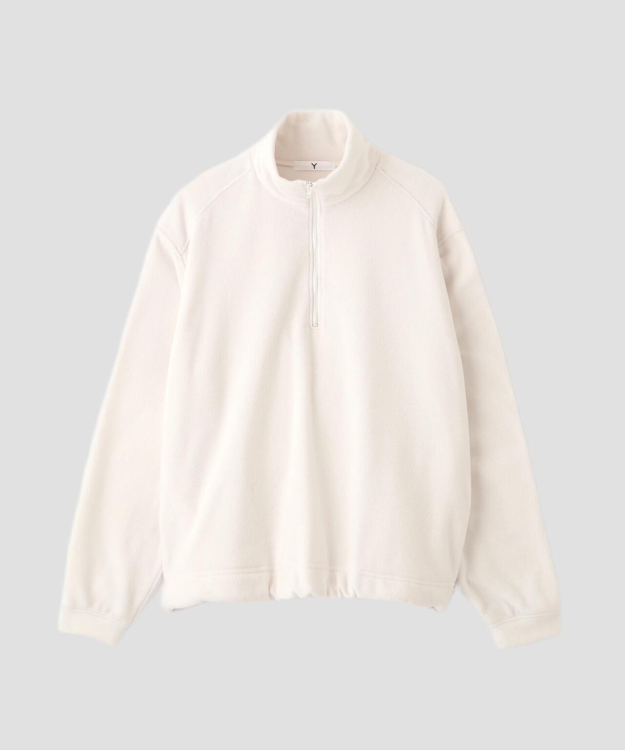 Y / RECYCLE POLYESTER FLEECE HALF ZIP PULL OVER