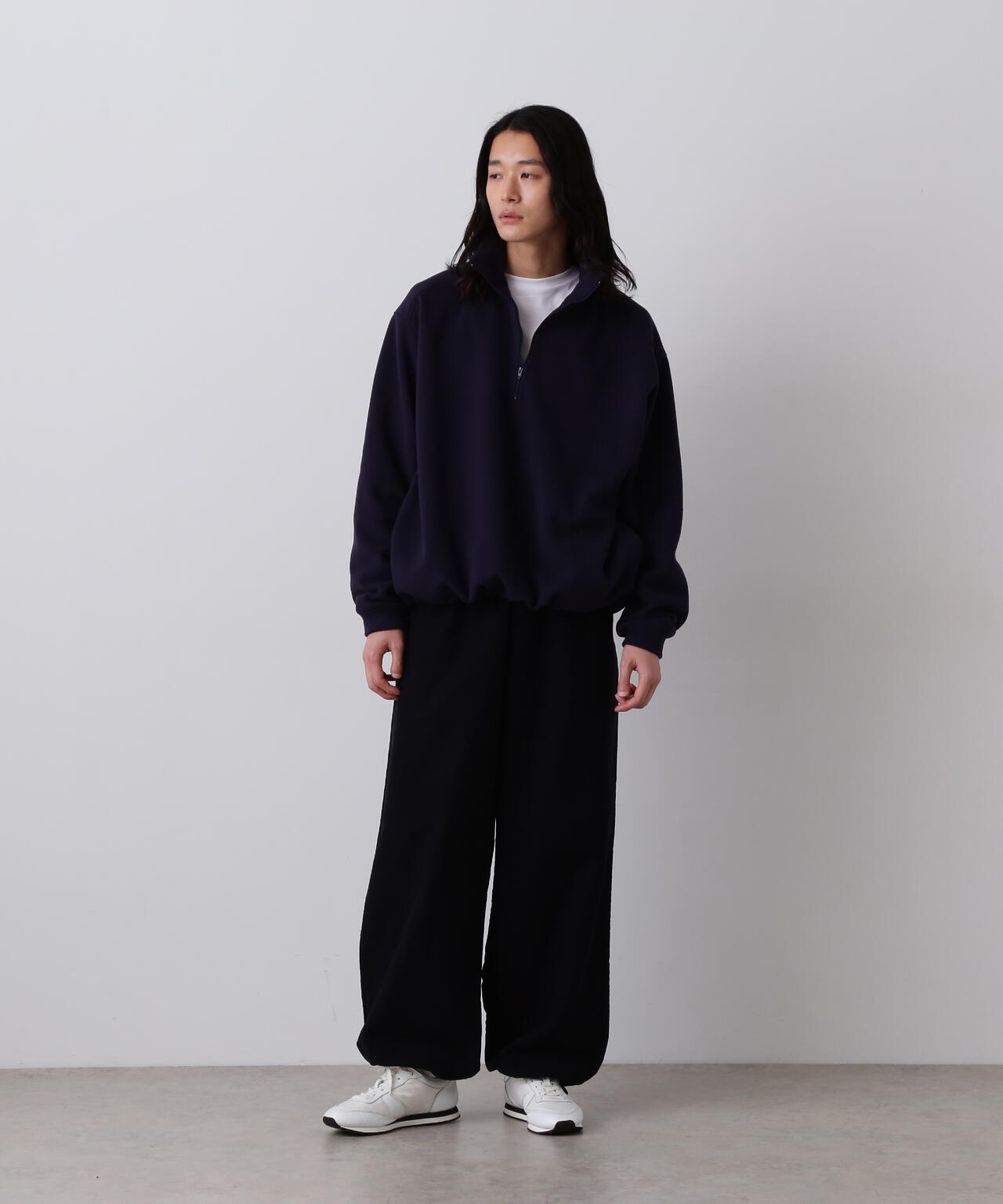 Y / RECYCLE POLYESTER FLEECE HALF ZIP PULL OVER