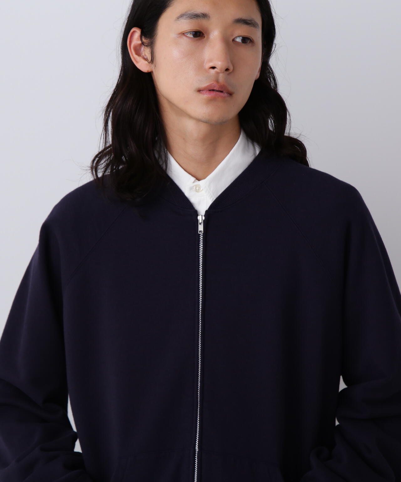 Y / ORGANIC COTTON HEAVY WEIGHT FLEECE ZIP UP BLOUSON