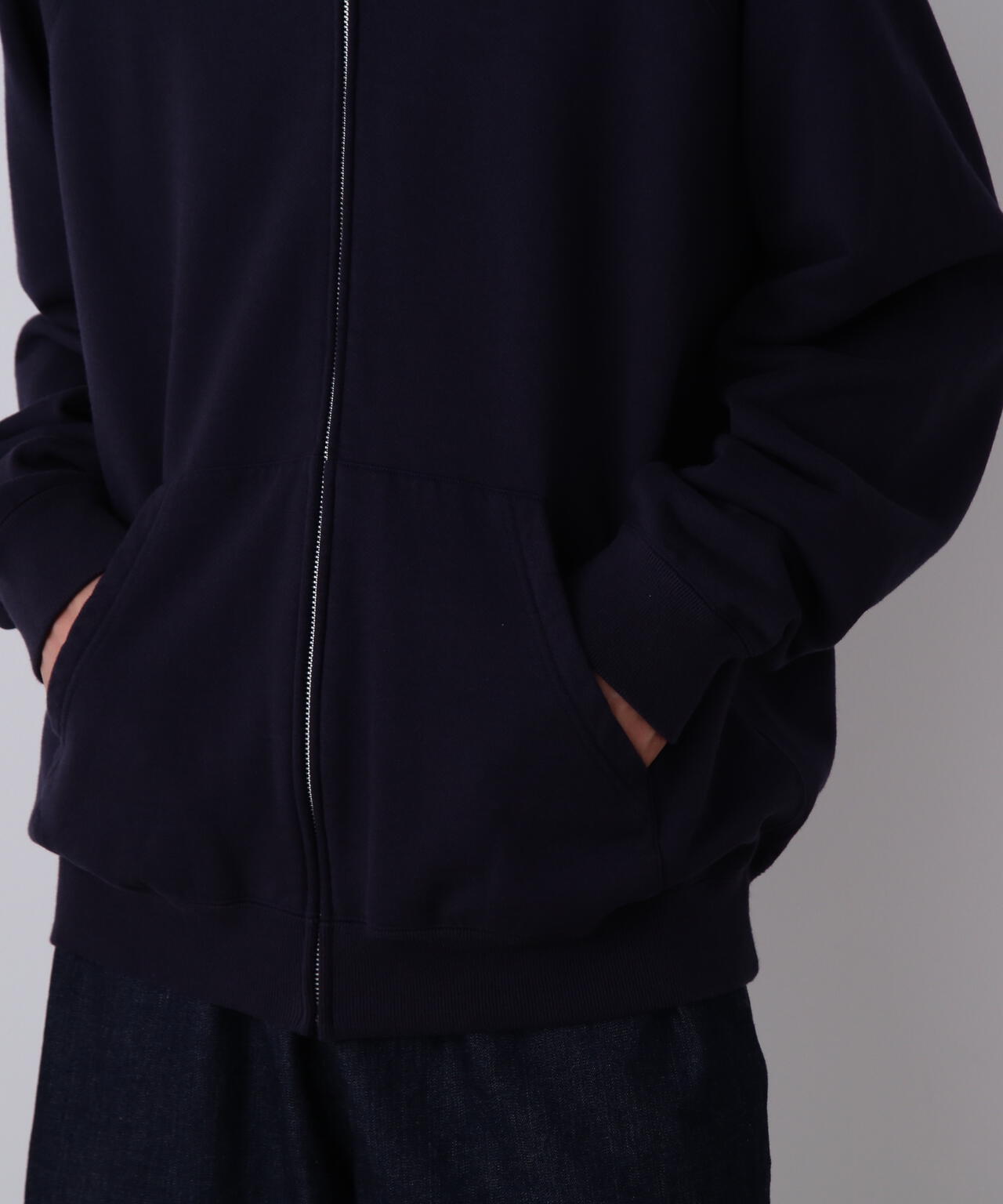 Y / ORGANIC COTTON HEAVY WEIGHT FLEECE ZIP UP BLOUSON