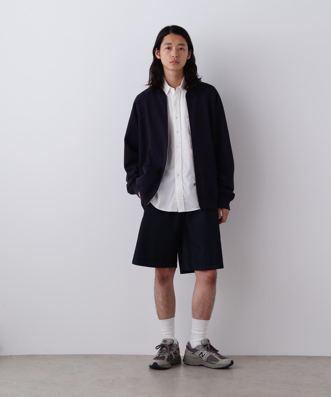 Y / ORGANIC COTTON HEAVY WEIGHT FLEECE ZIP UP BLOUSON