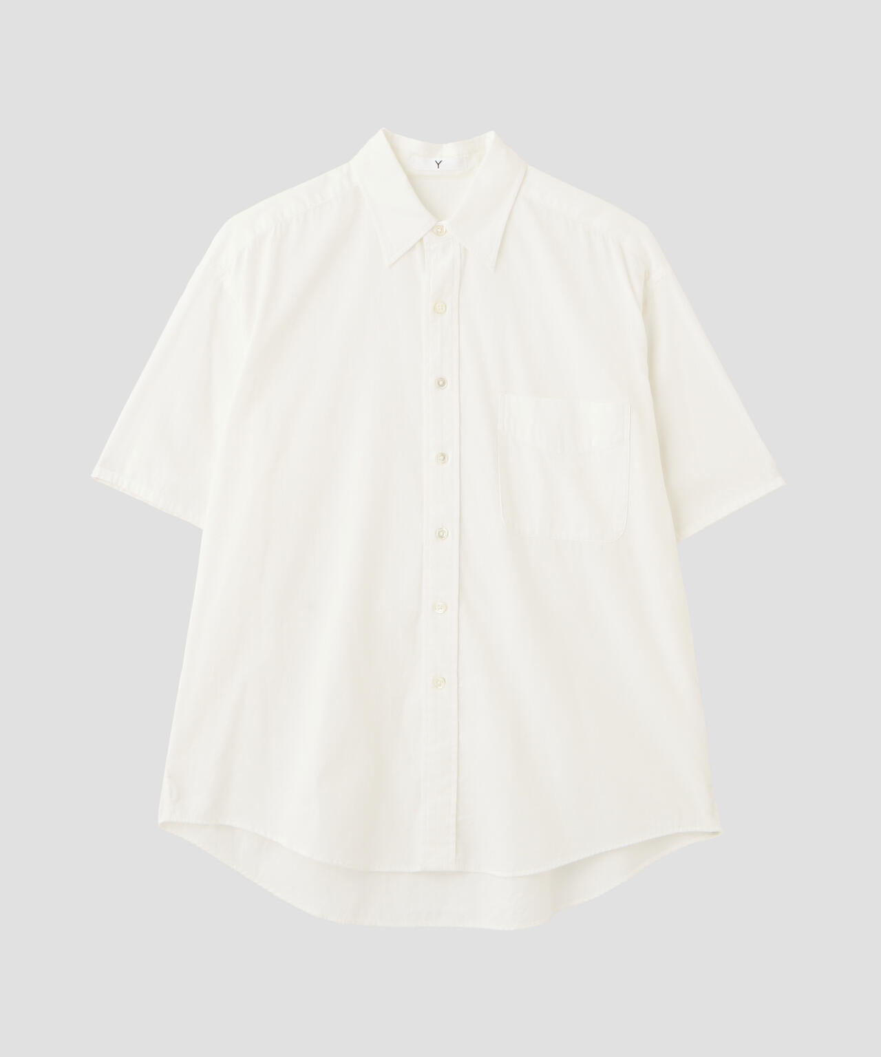 Y / ORGANIC COTTON WASHER SATIN SHORT SLEEVE SHIRT
