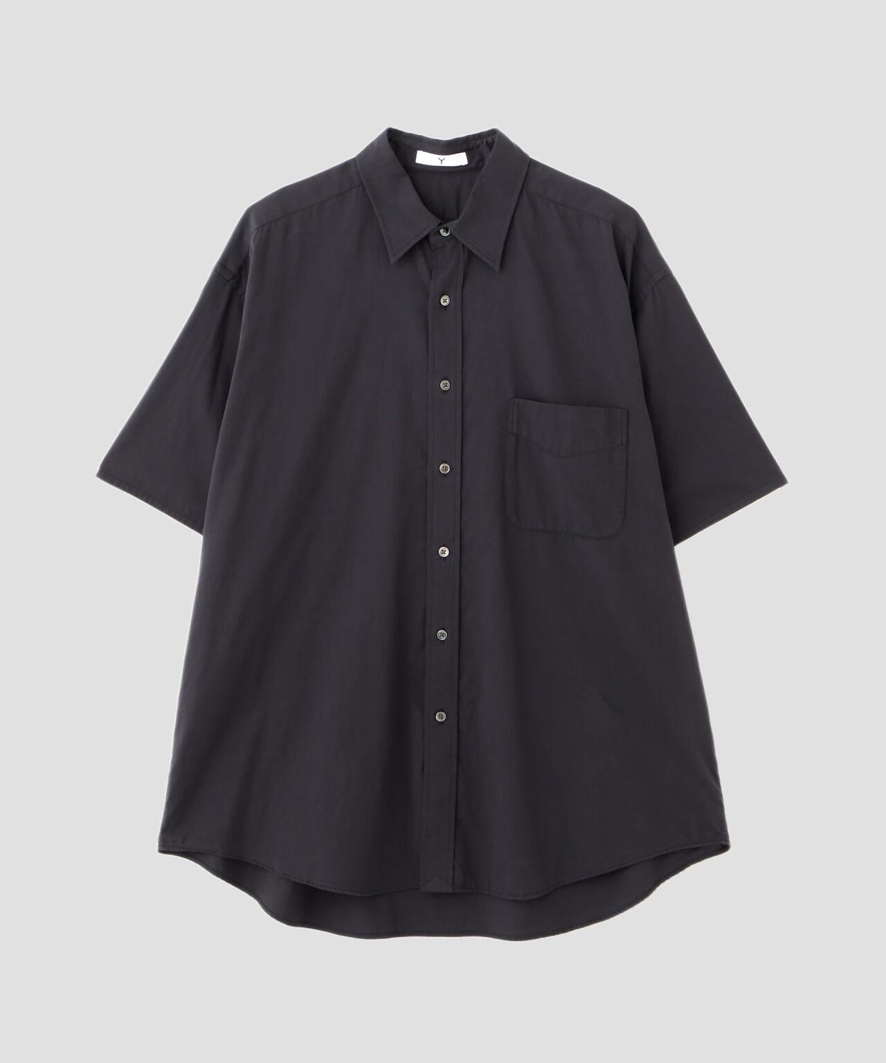 Y / ORGANIC COTTON WASHER SATIN SHORT SLEEVE SHIRT