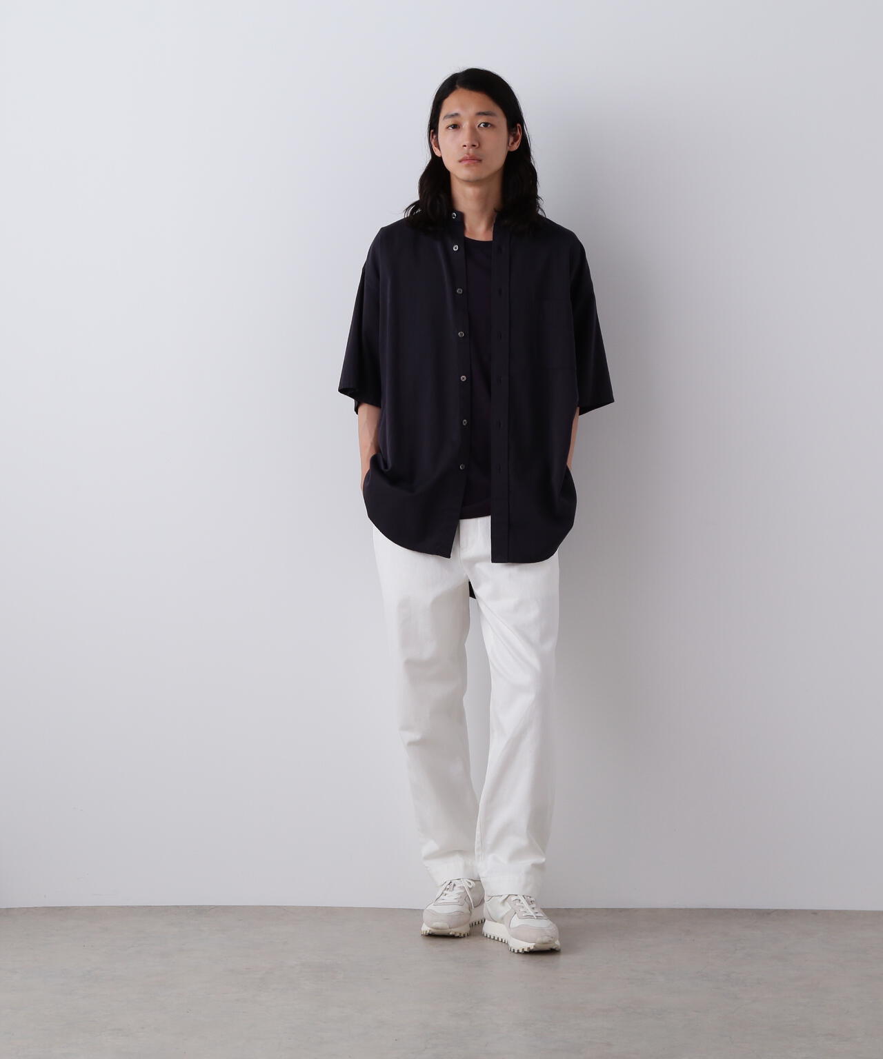 Y / ORGANIC COTTON WASHER SATIN SHORT SLEEVE SHIRT