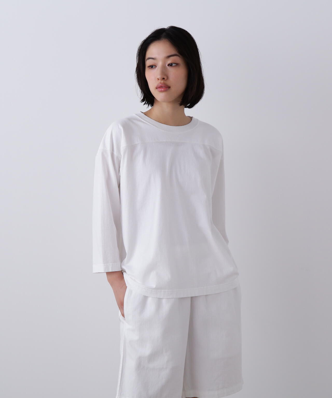 Y / ORGANIC COTTON JERSEY FOOTBALL T-SHIRT