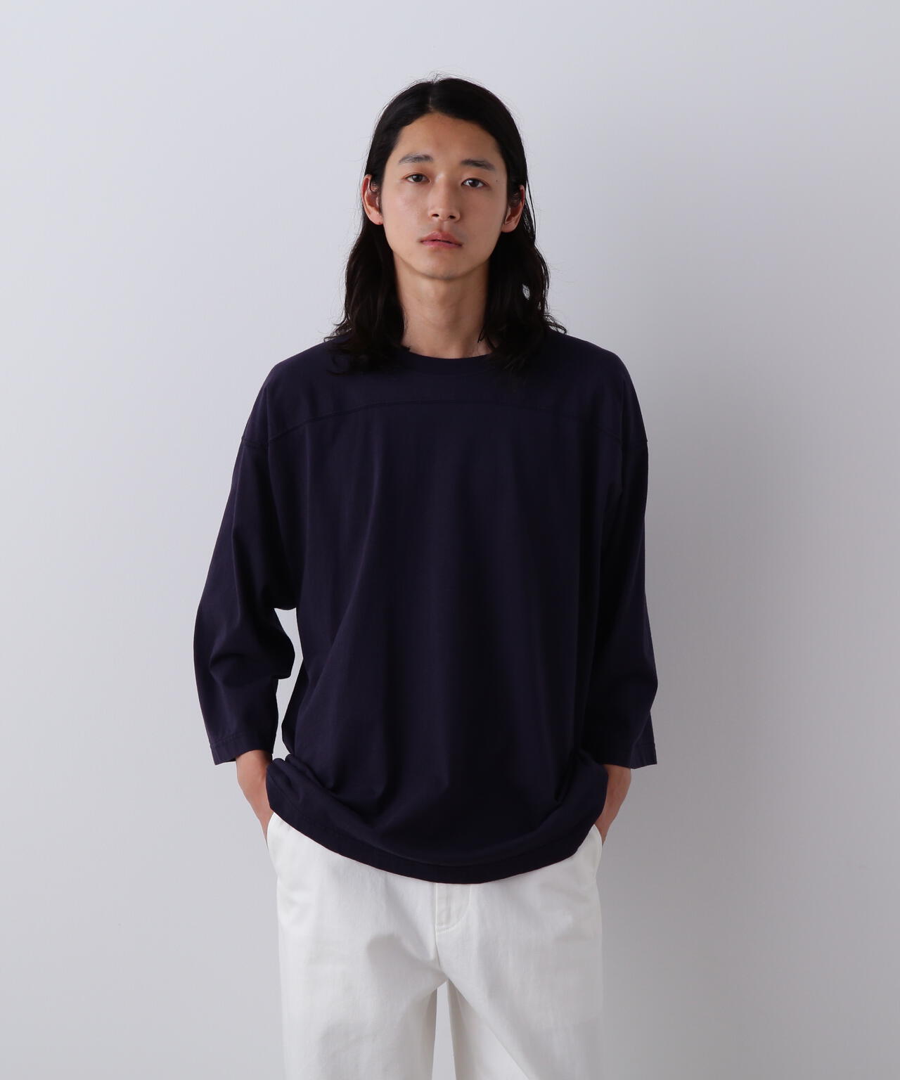 Y / ORGANIC COTTON JERSEY FOOTBALL T-SHIRT