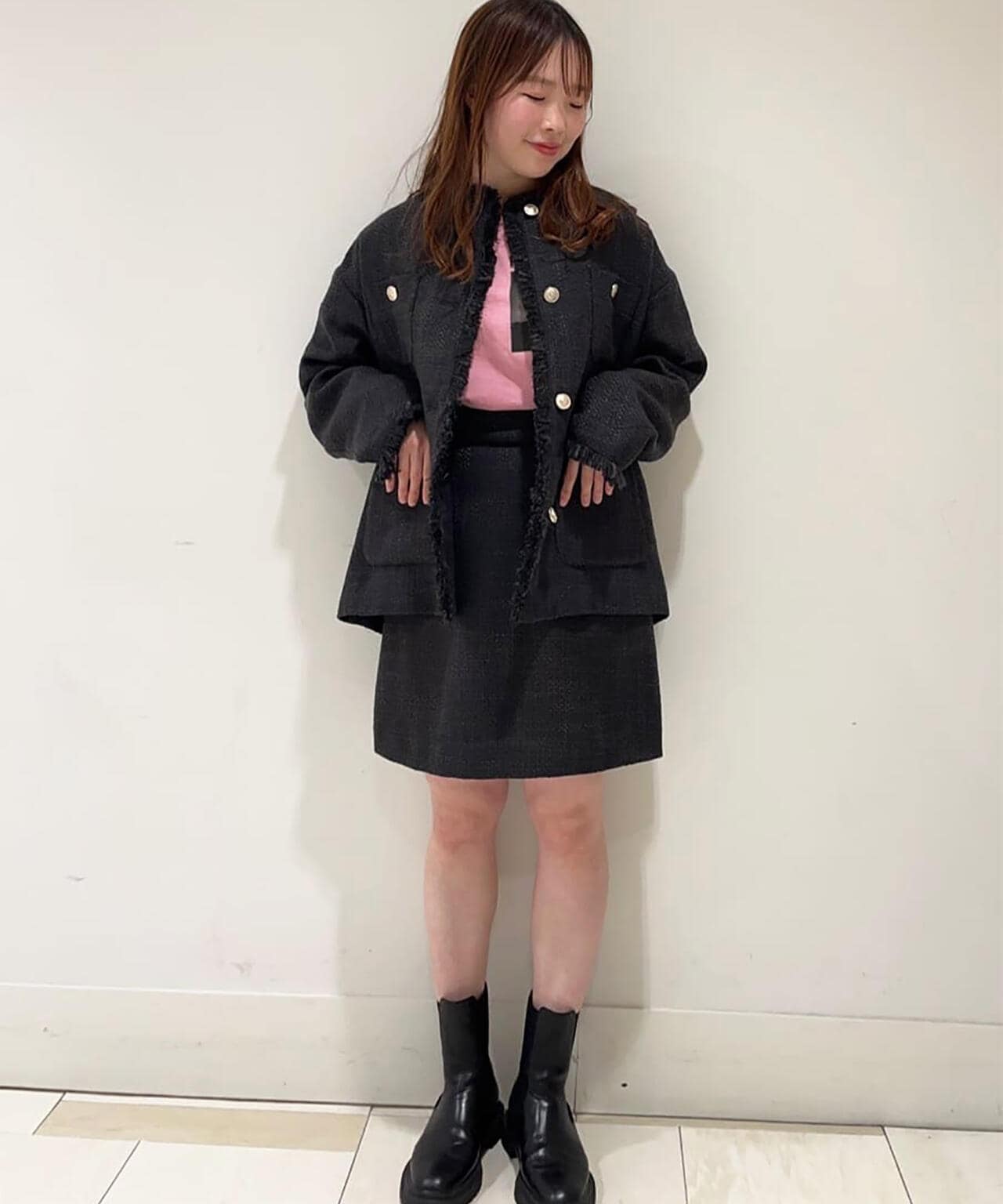 ロービングツイードミニスカート
