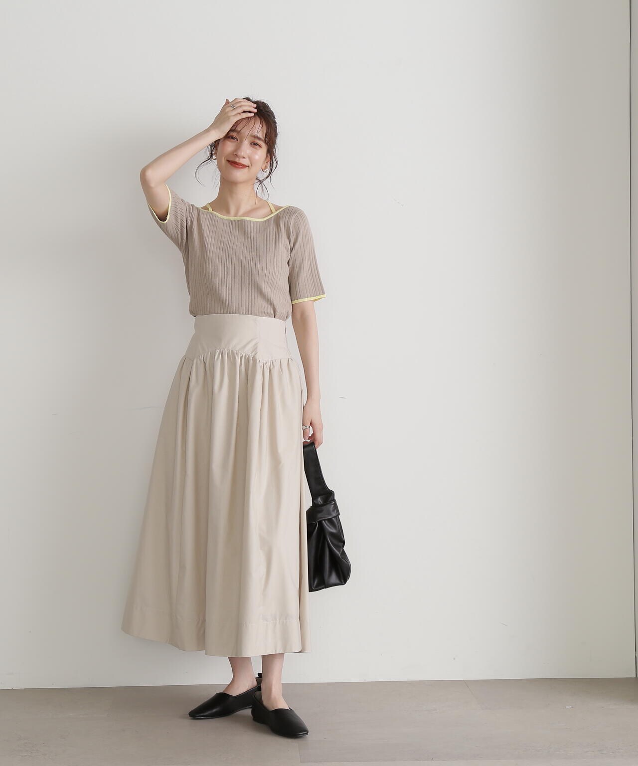 アーチ切替ポプリンスカート