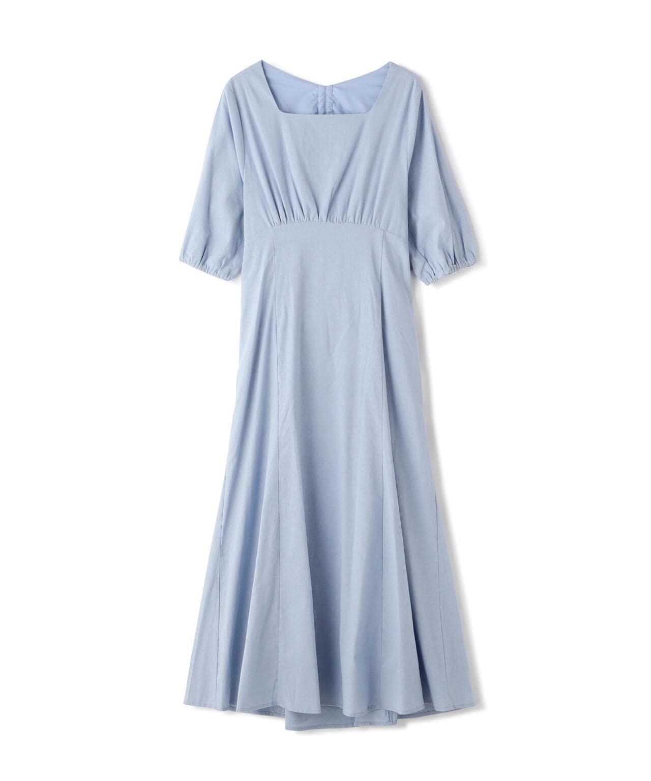 麻調ドロストバックワンピース《S Size Line》