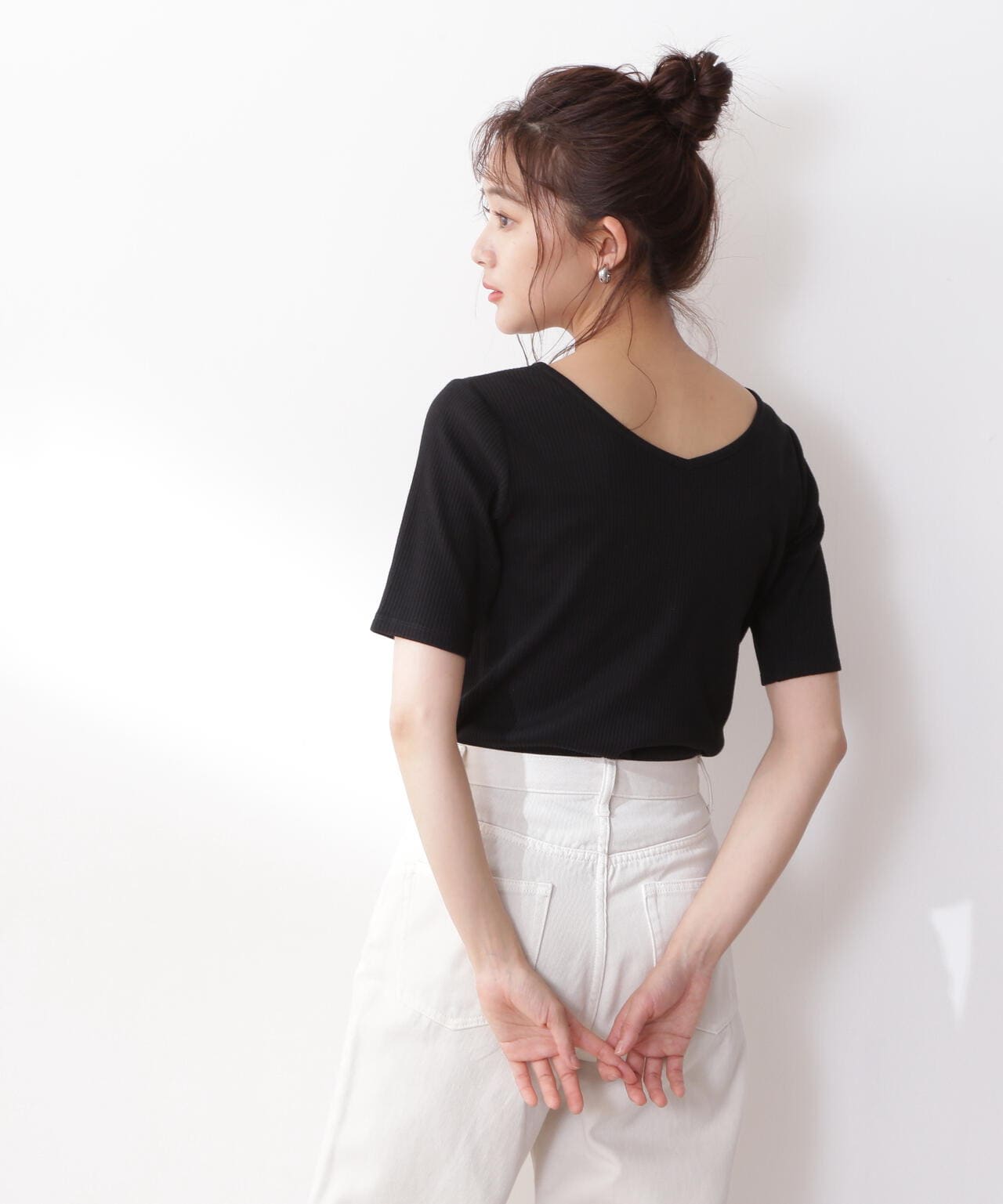 三角テレコ半袖Tシャツ