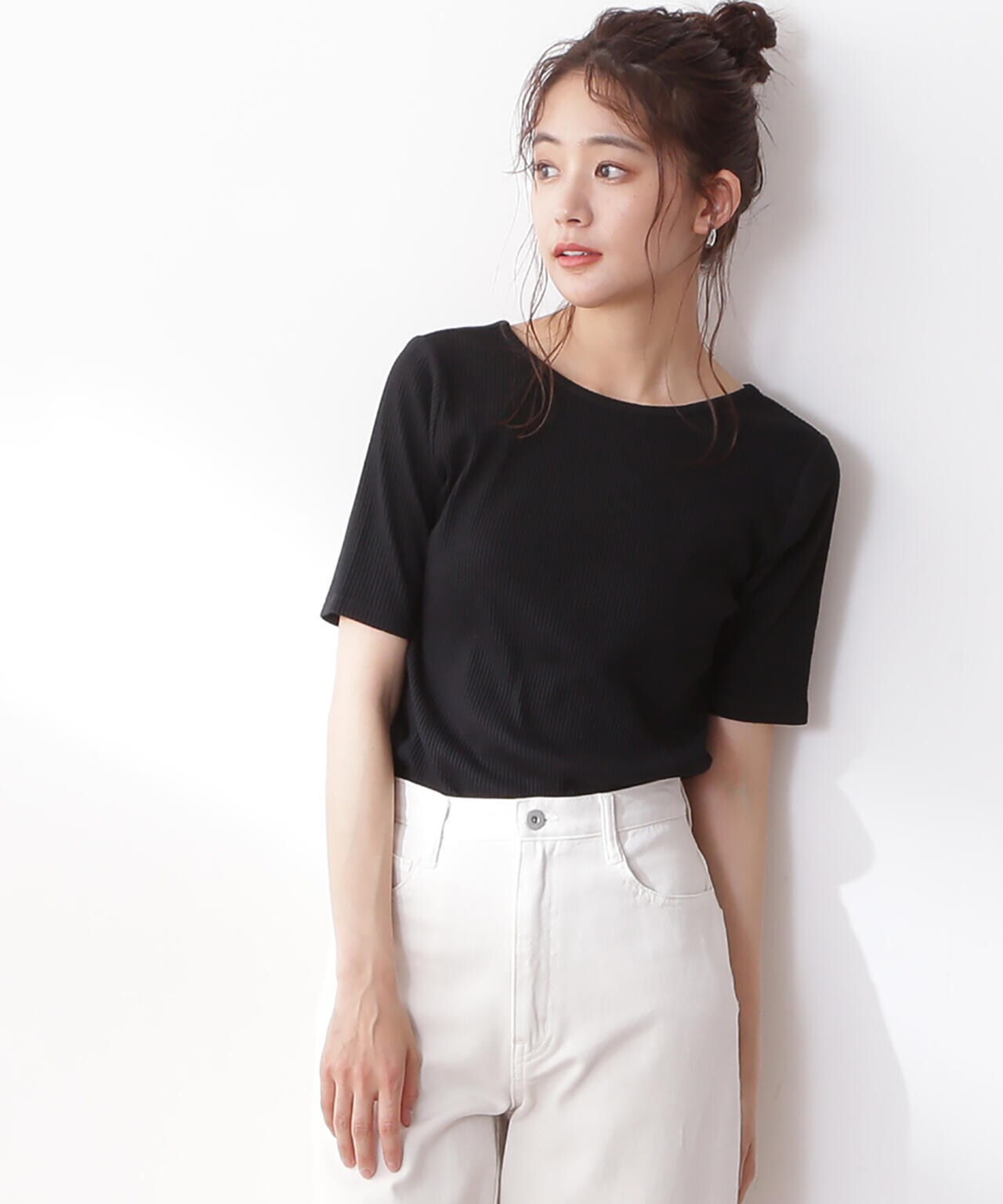 三角テレコ半袖Tシャツ