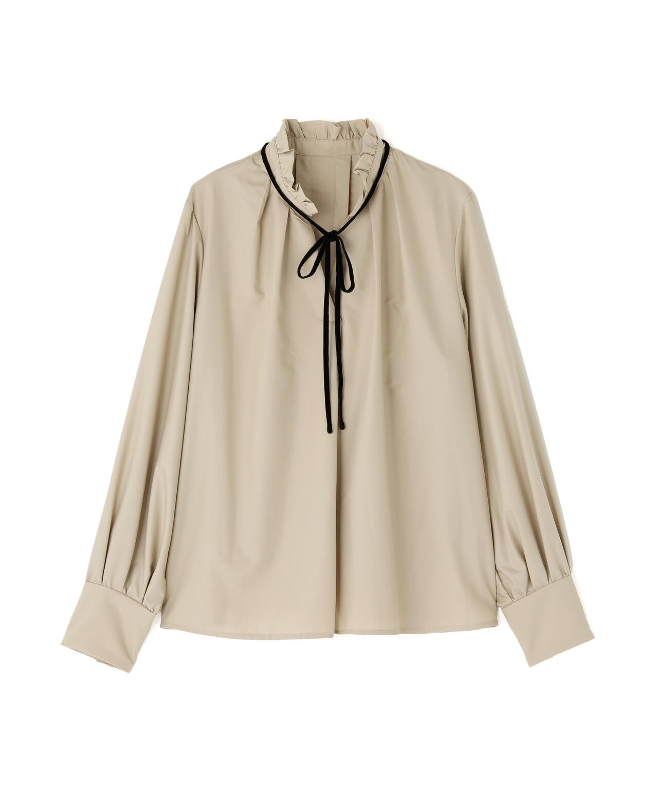 【岸本セシルさん着用】ベロアリボンスキッパーブラウス