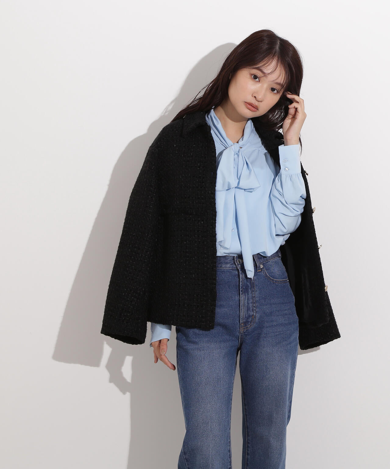 ヴィンテージサテンボウブラウス