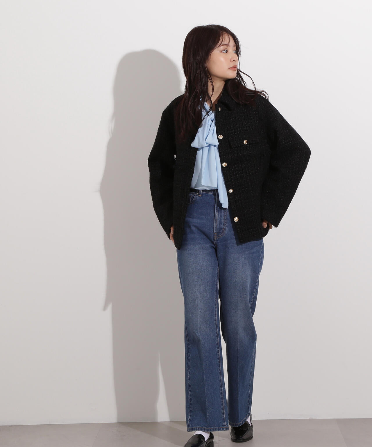 ヴィンテージサテンボウブラウス