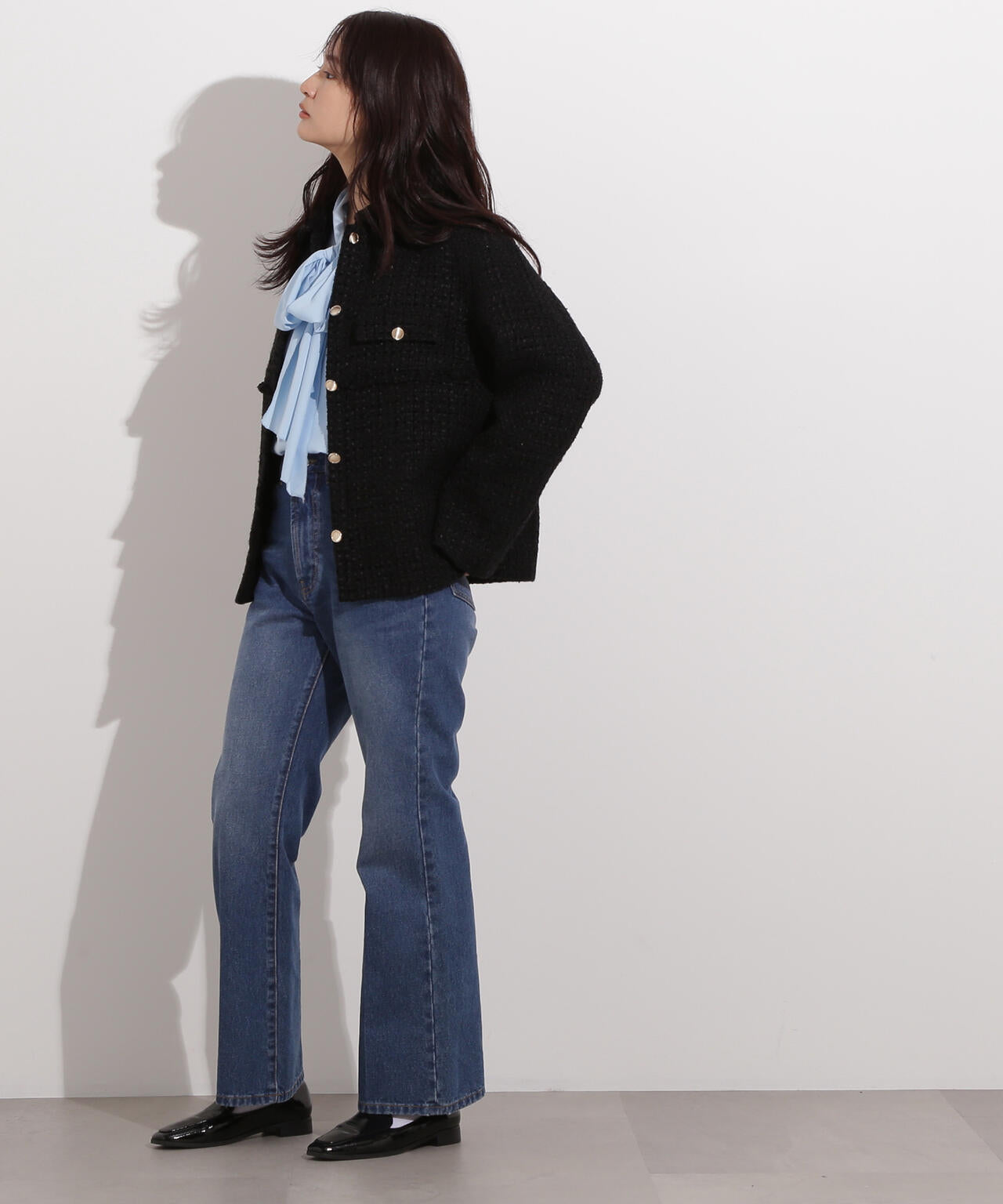 ヴィンテージサテンボウブラウス