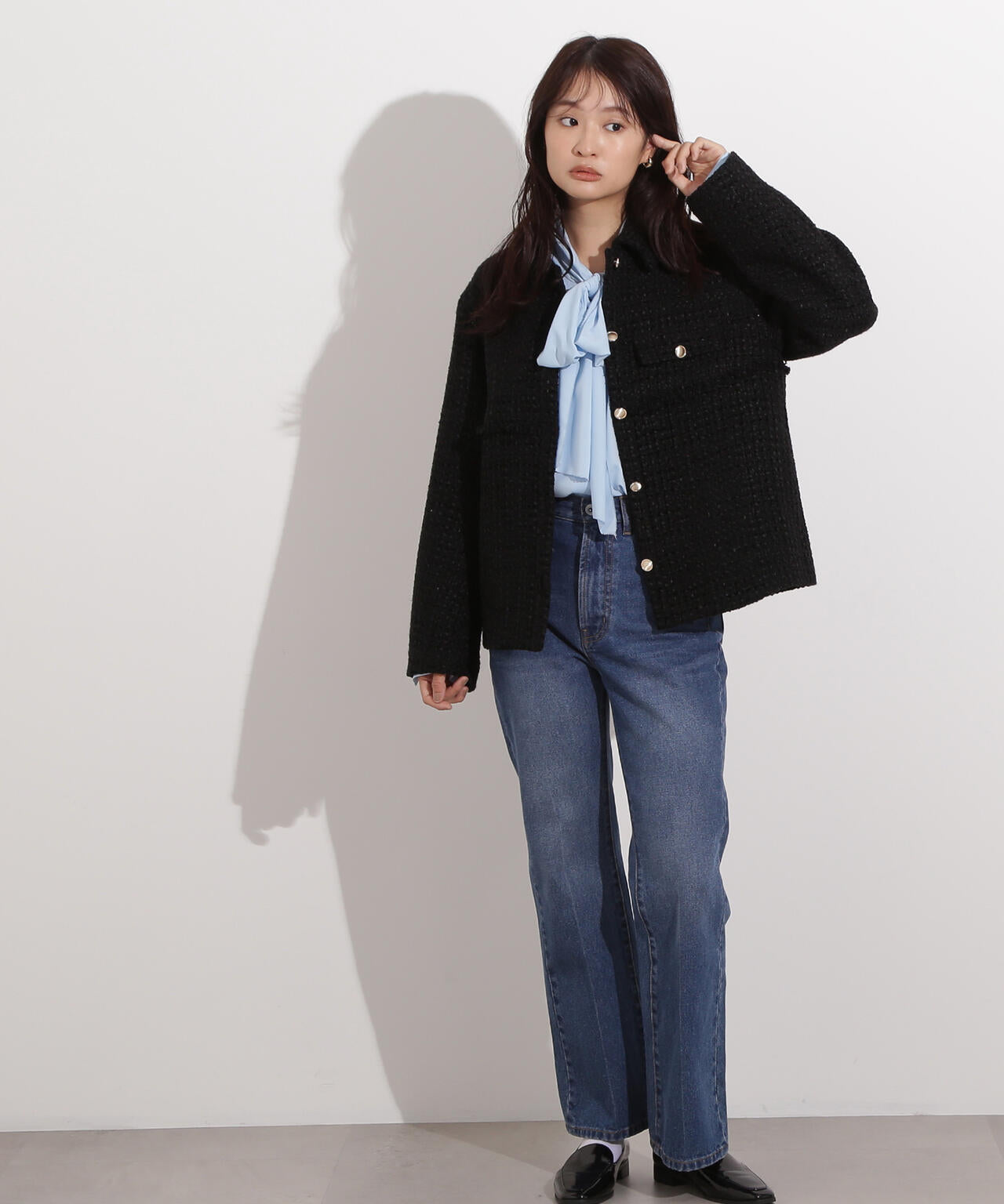 ヴィンテージサテンボウブラウス