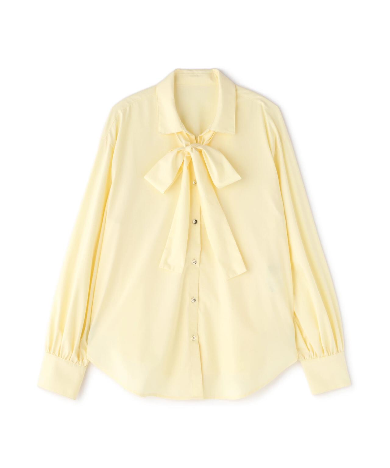 【小室安未さん着用】ゴールドボタン2wayリボンブラウス